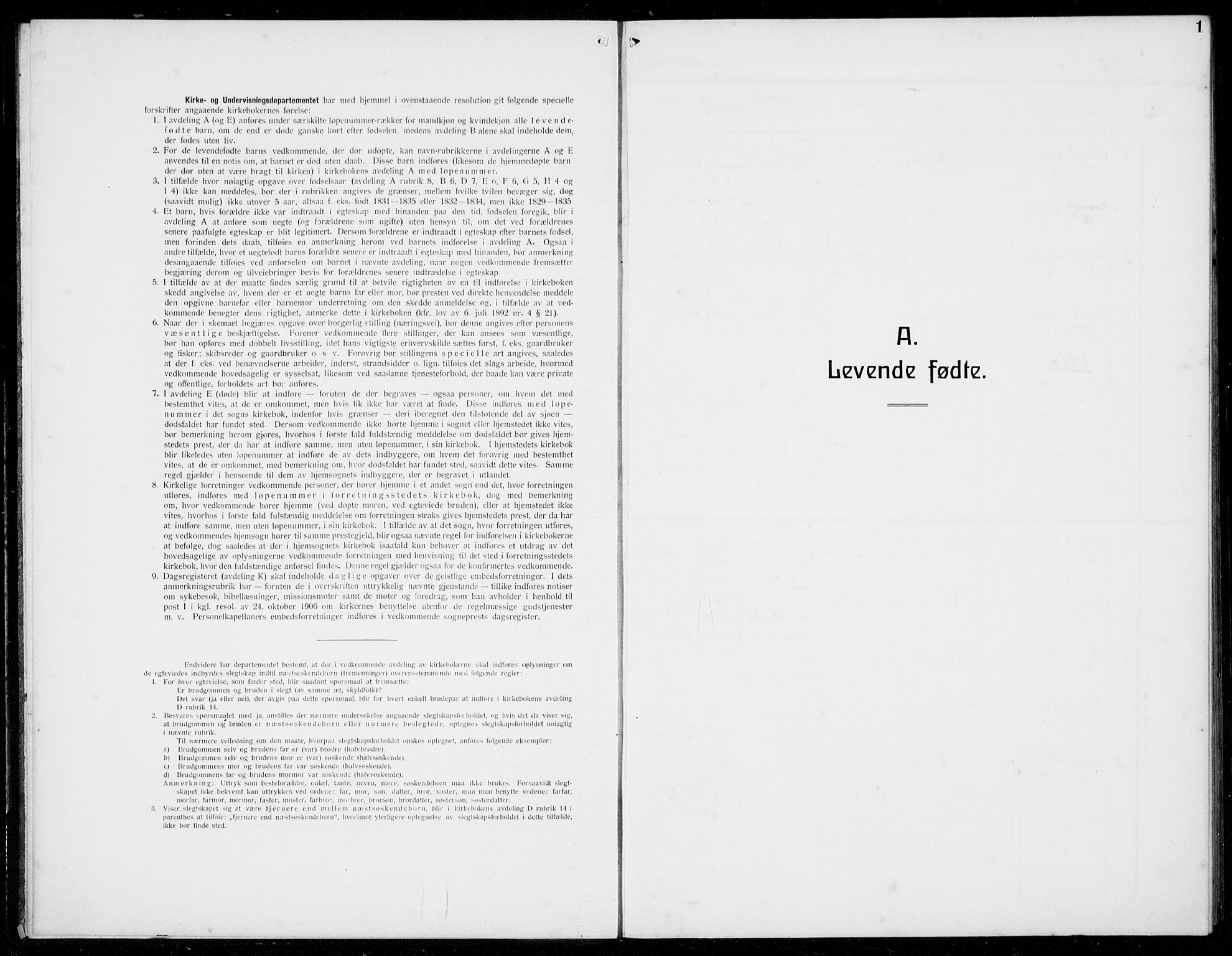 Loddefjord  sokneprestembete, SAB/A-99928: Parish register (copy) no. A  1, 1915-1934, p. 1