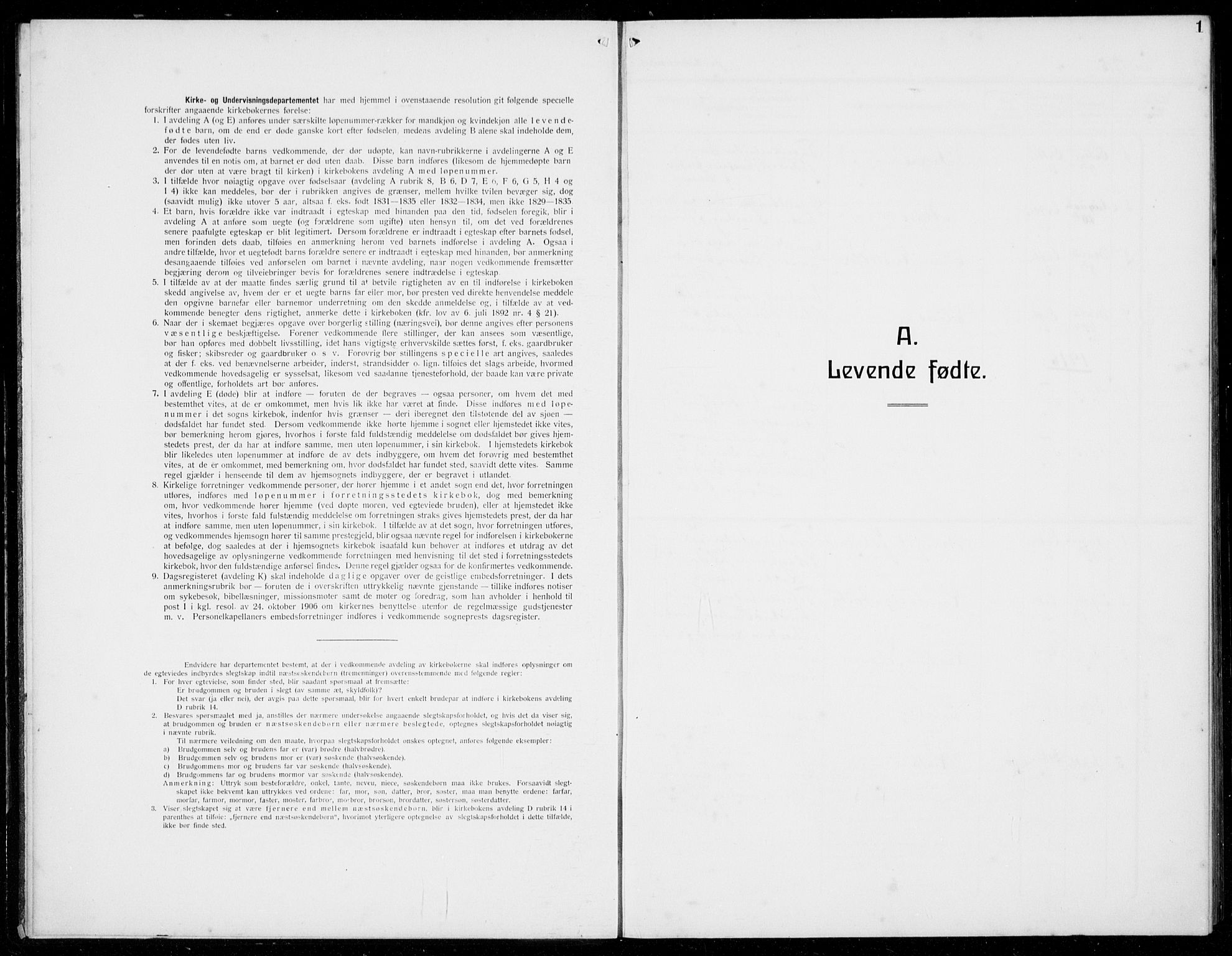 Loddefjord  sokneprestembete, AV/SAB-A-99928: Parish register (copy) no. A  1, 1915-1934, p. 1