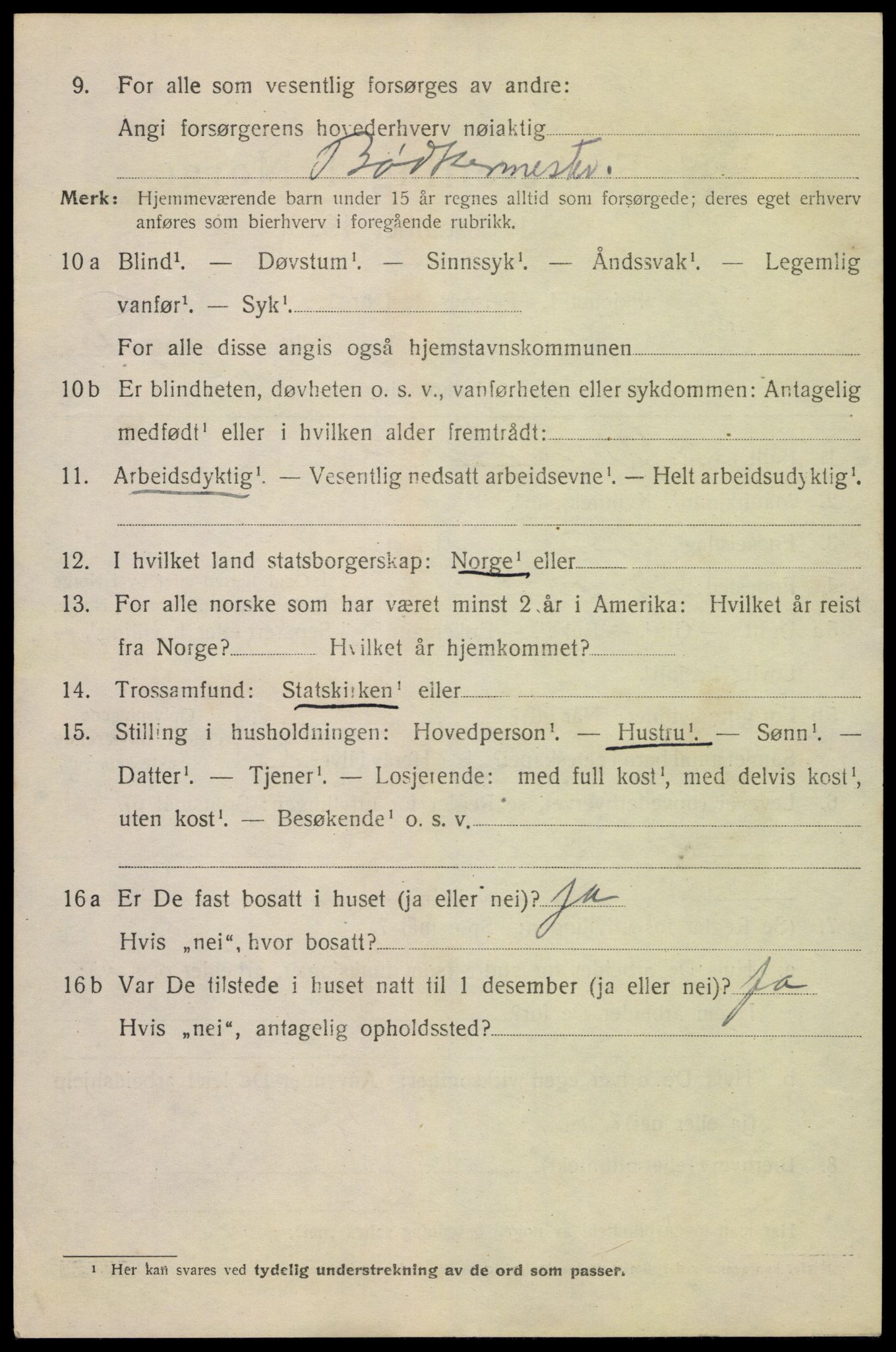 SAK, 1920 census for Flekkefjord, 1920, p. 6395