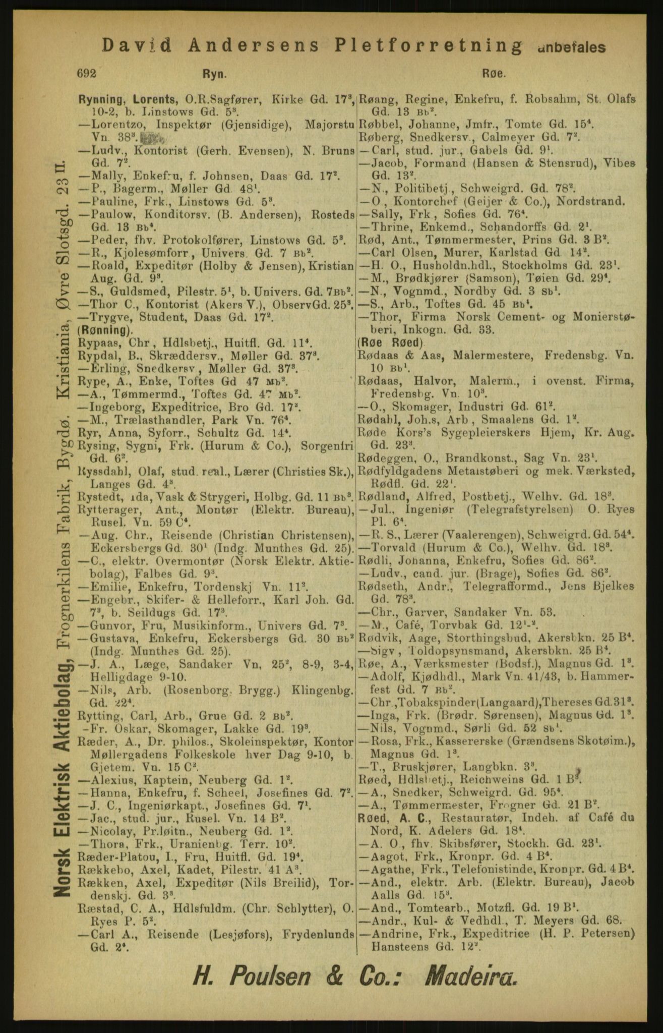 Kristiania/Oslo adressebok, PUBL/-, 1900, p. 692