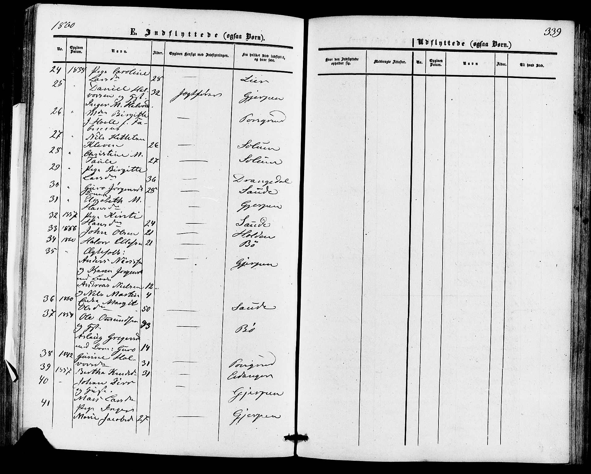 Skien kirkebøker, AV/SAKO-A-302/F/Fa/L0007: Parish register (official) no. 7, 1856-1865, p. 339