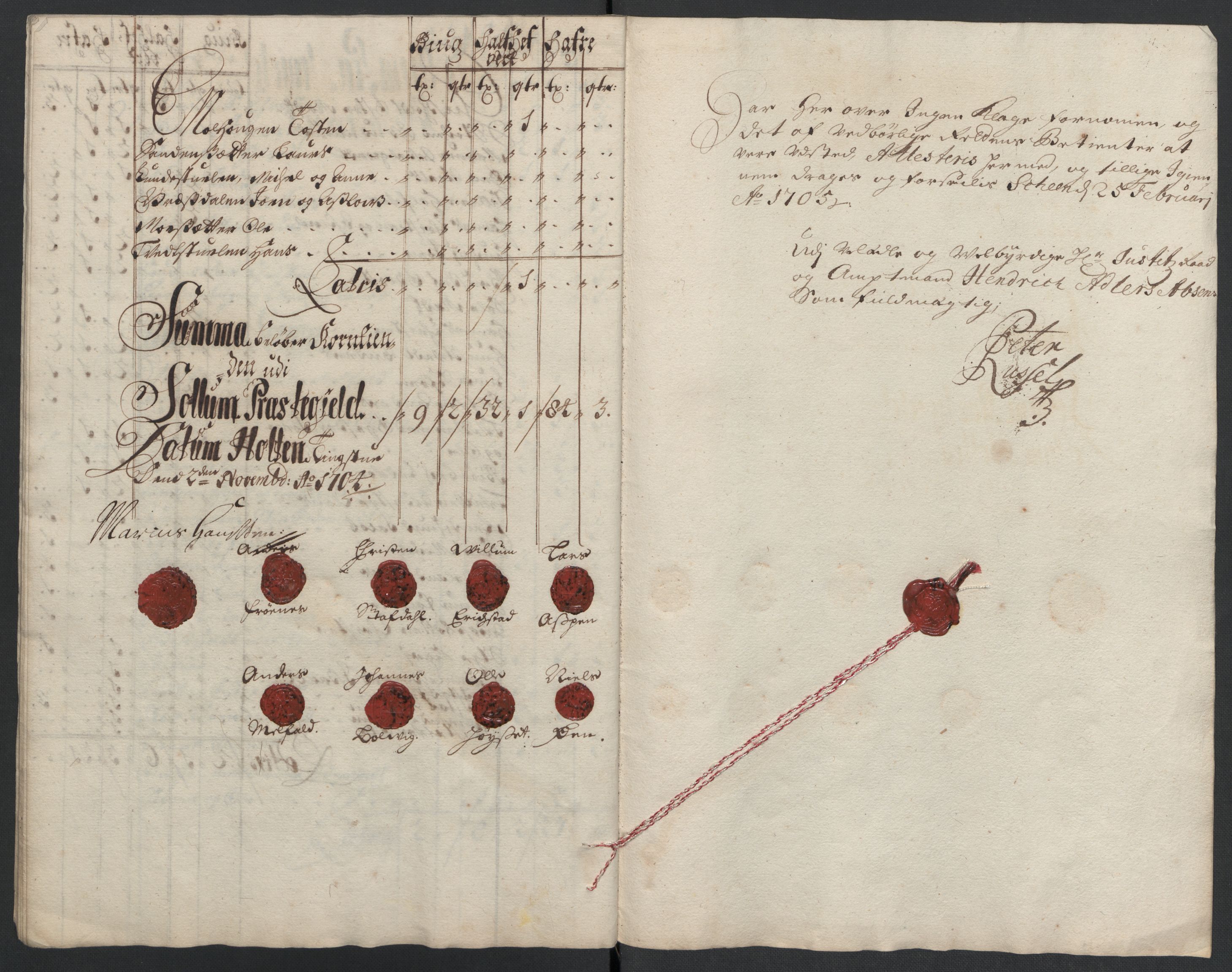 Rentekammeret inntil 1814, Reviderte regnskaper, Fogderegnskap, AV/RA-EA-4092/R36/L2111: Fogderegnskap Øvre og Nedre Telemark og Bamble, 1704, p. 42