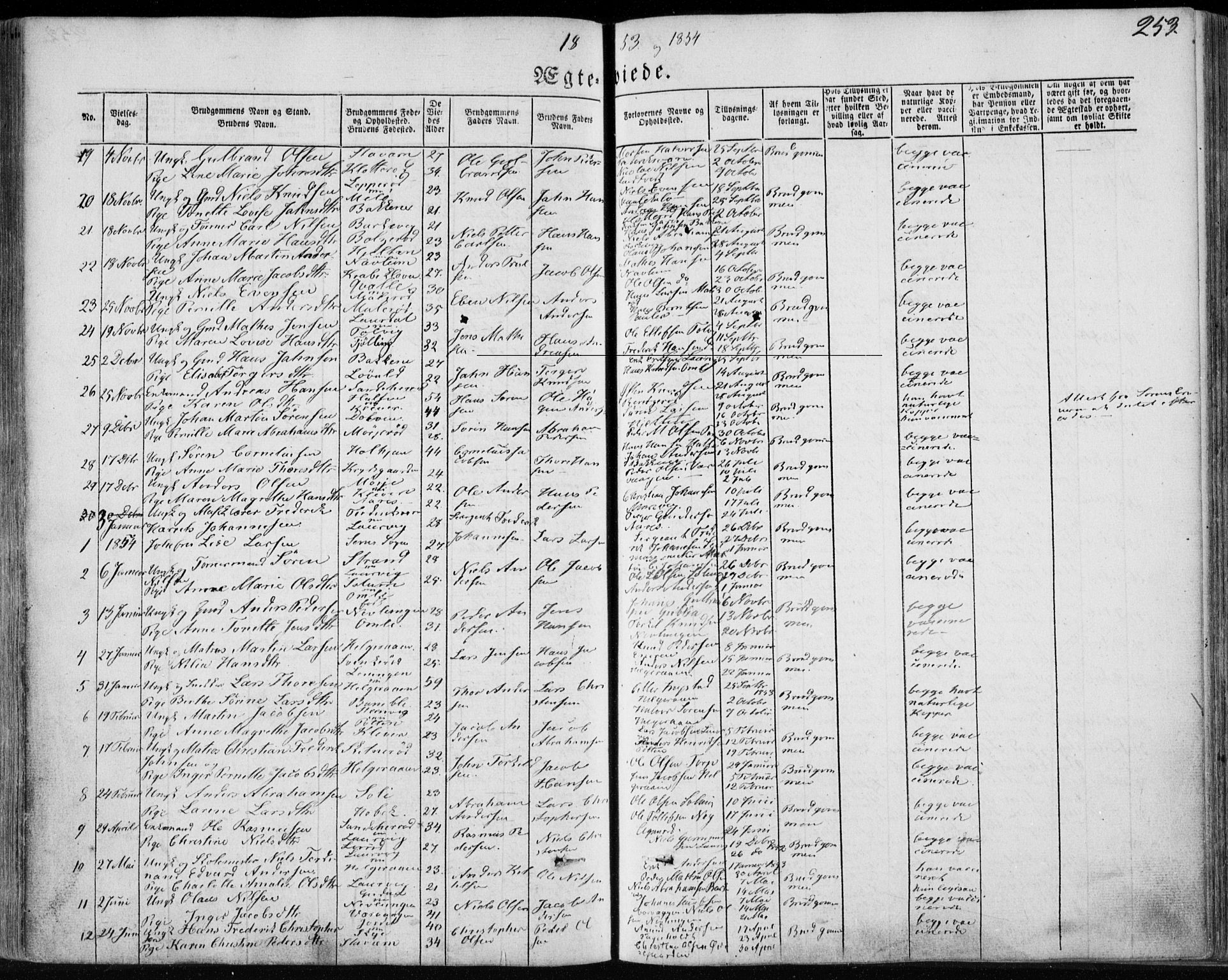 Brunlanes kirkebøker, SAKO/A-342/F/Fa/L0004: Parish register (official) no. I 4, 1846-1862, p. 253