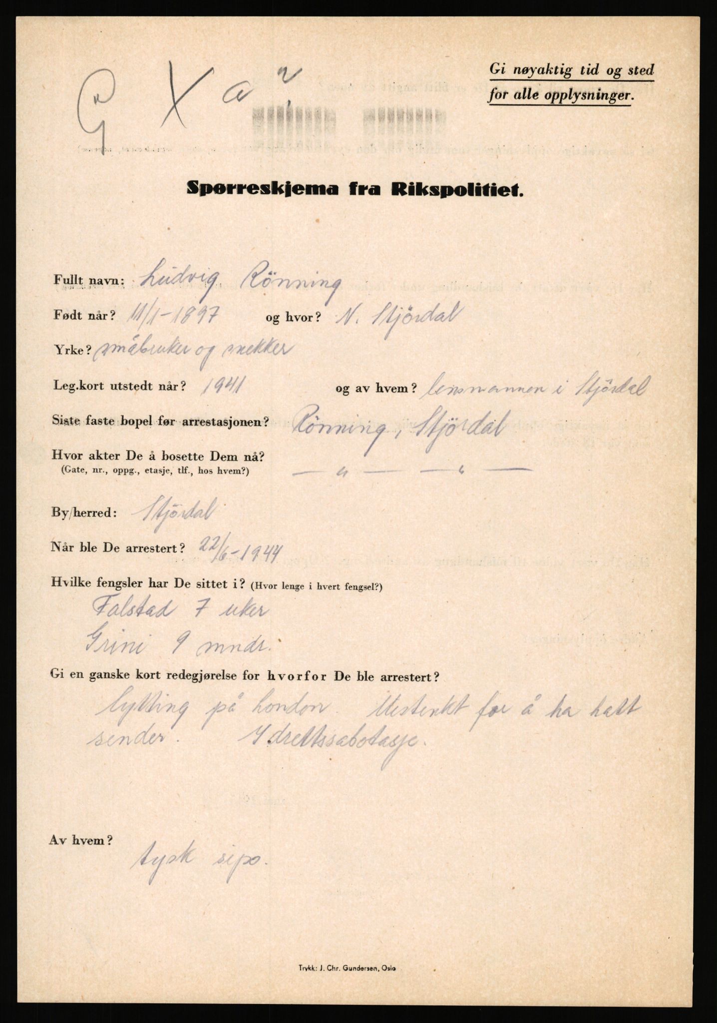 Rikspolitisjefen, AV/RA-S-1560/L/L0014: Pettersen, Aksel - Savosnick, Ernst, 1940-1945, p. 988