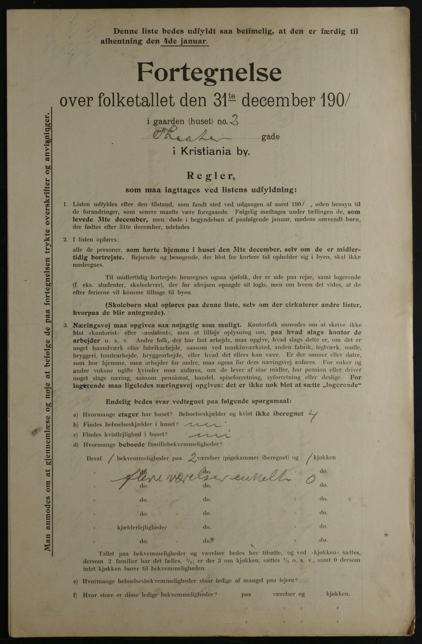 OBA, Municipal Census 1901 for Kristiania, 1901, p. 16465