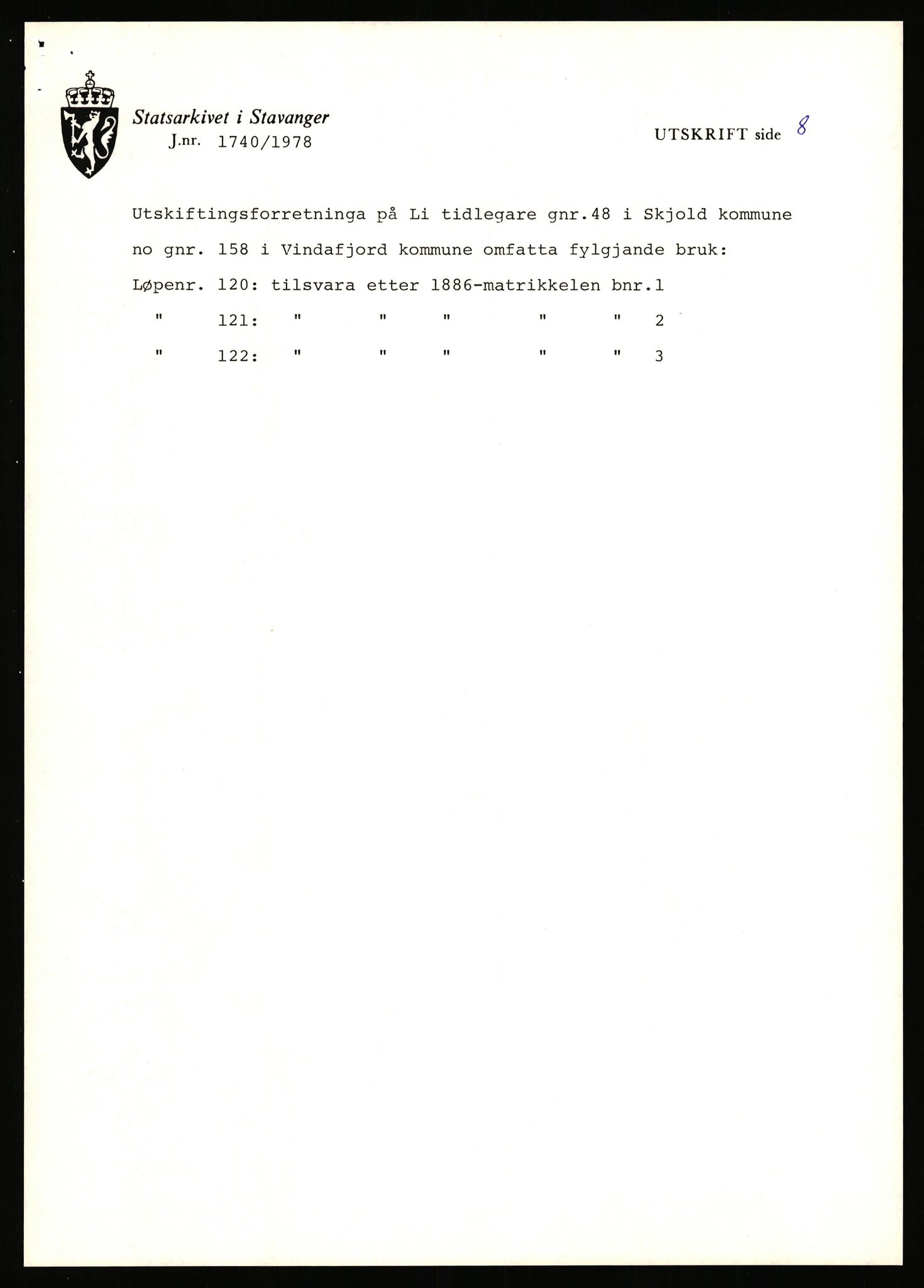 Statsarkivet i Stavanger, AV/SAST-A-101971/03/Y/Yj/L0053: Avskrifter sortert etter gårdsnavn: Leigvam - Liland, 1750-1930, p. 254