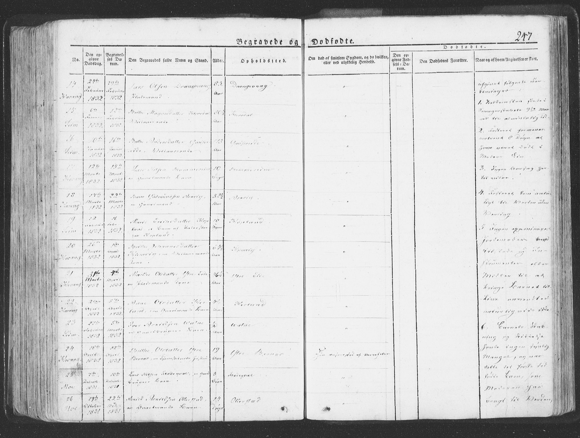 Hosanger sokneprestembete, AV/SAB-A-75801/H/Haa: Parish register (official) no. A 6, 1824-1835, p. 247