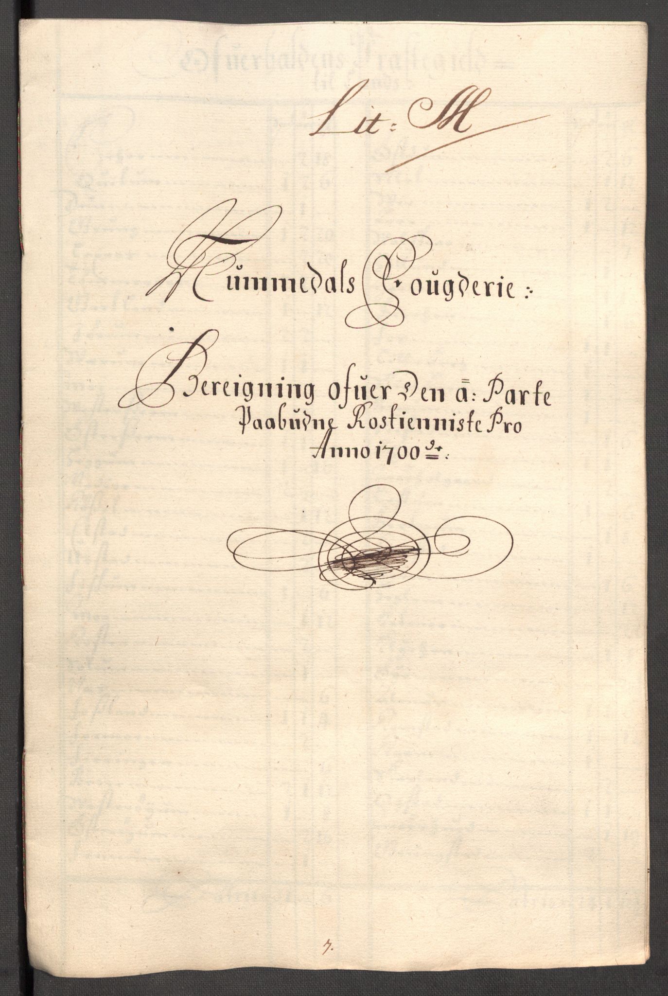 Rentekammeret inntil 1814, Reviderte regnskaper, Fogderegnskap, RA/EA-4092/R64/L4426: Fogderegnskap Namdal, 1699-1700, p. 283