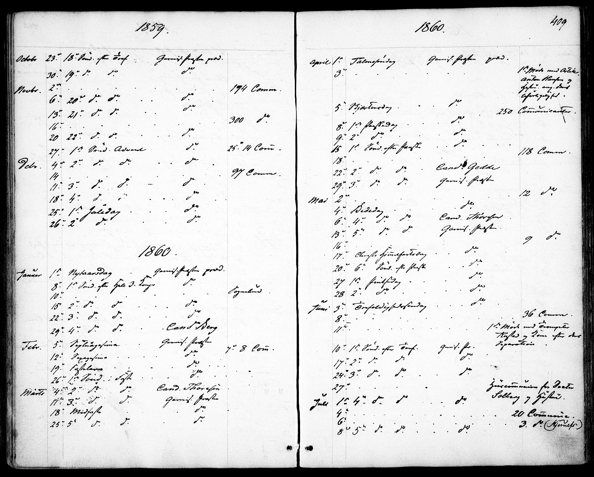 Garnisonsmenigheten Kirkebøker, SAO/A-10846/F/Fa/L0010: Parish register (official) no. 10, 1859-1869, p. 409