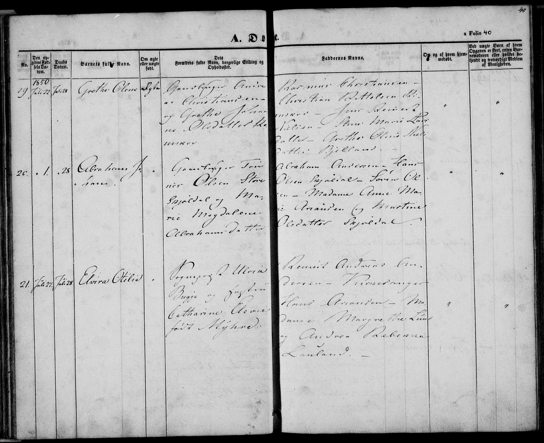 Herad sokneprestkontor, AV/SAK-1111-0018/F/Fa/Faa/L0004: Parish register (official) no. A 4, 1844-1853, p. 40