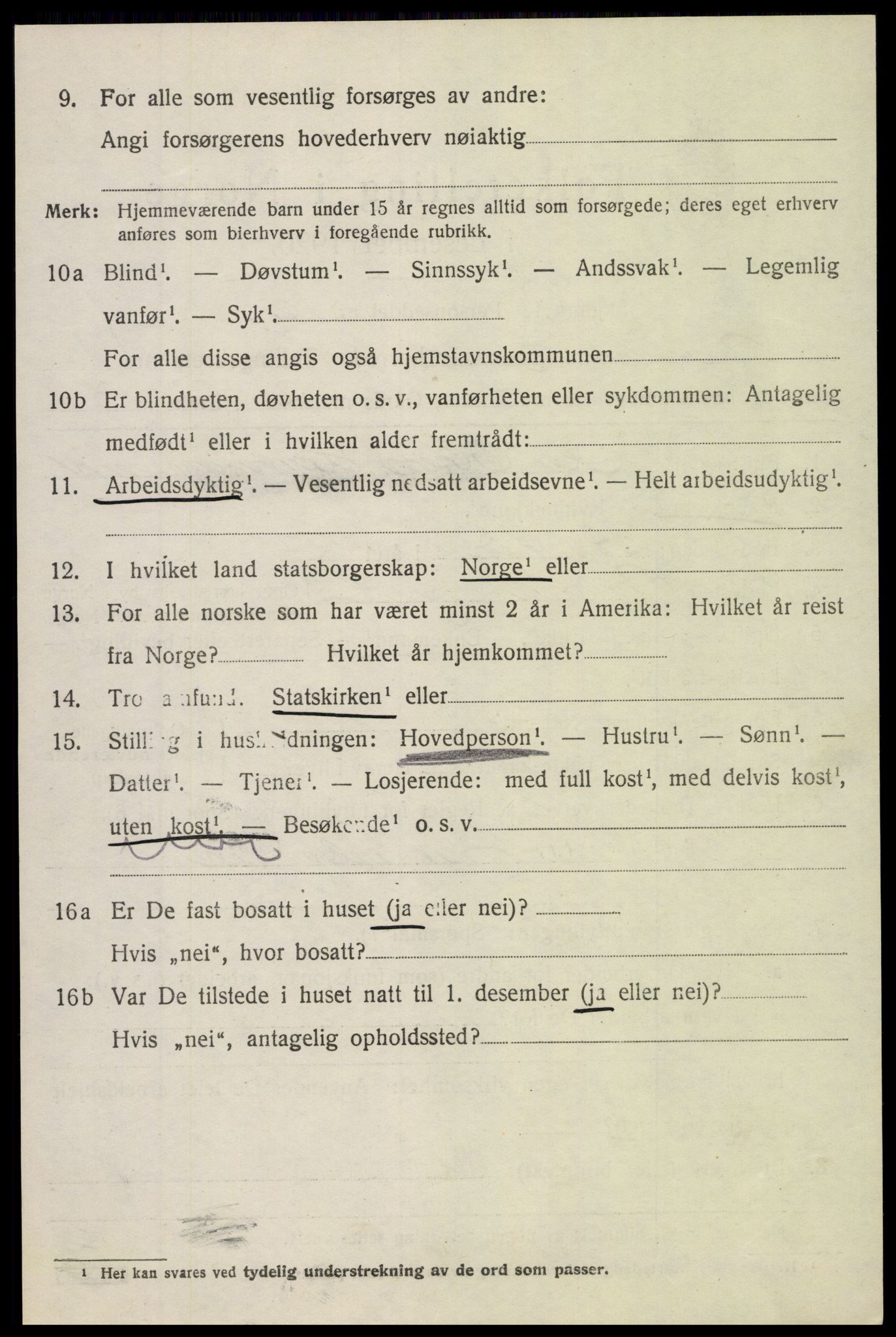 SAH, 1920 census for Nordre Land, 1920, p. 5643