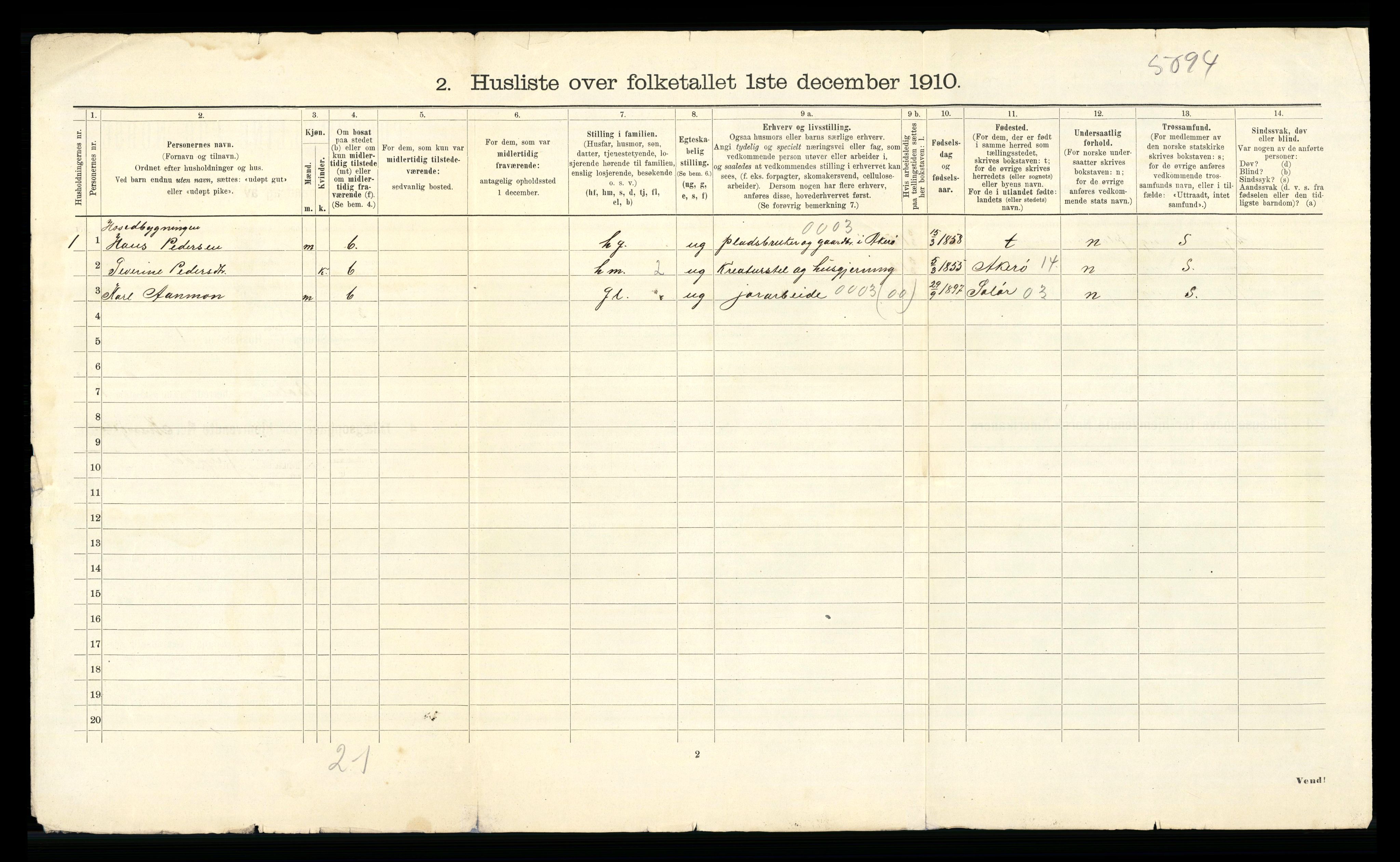 RA, 1910 census for Bolsøy, 1910, p. 48