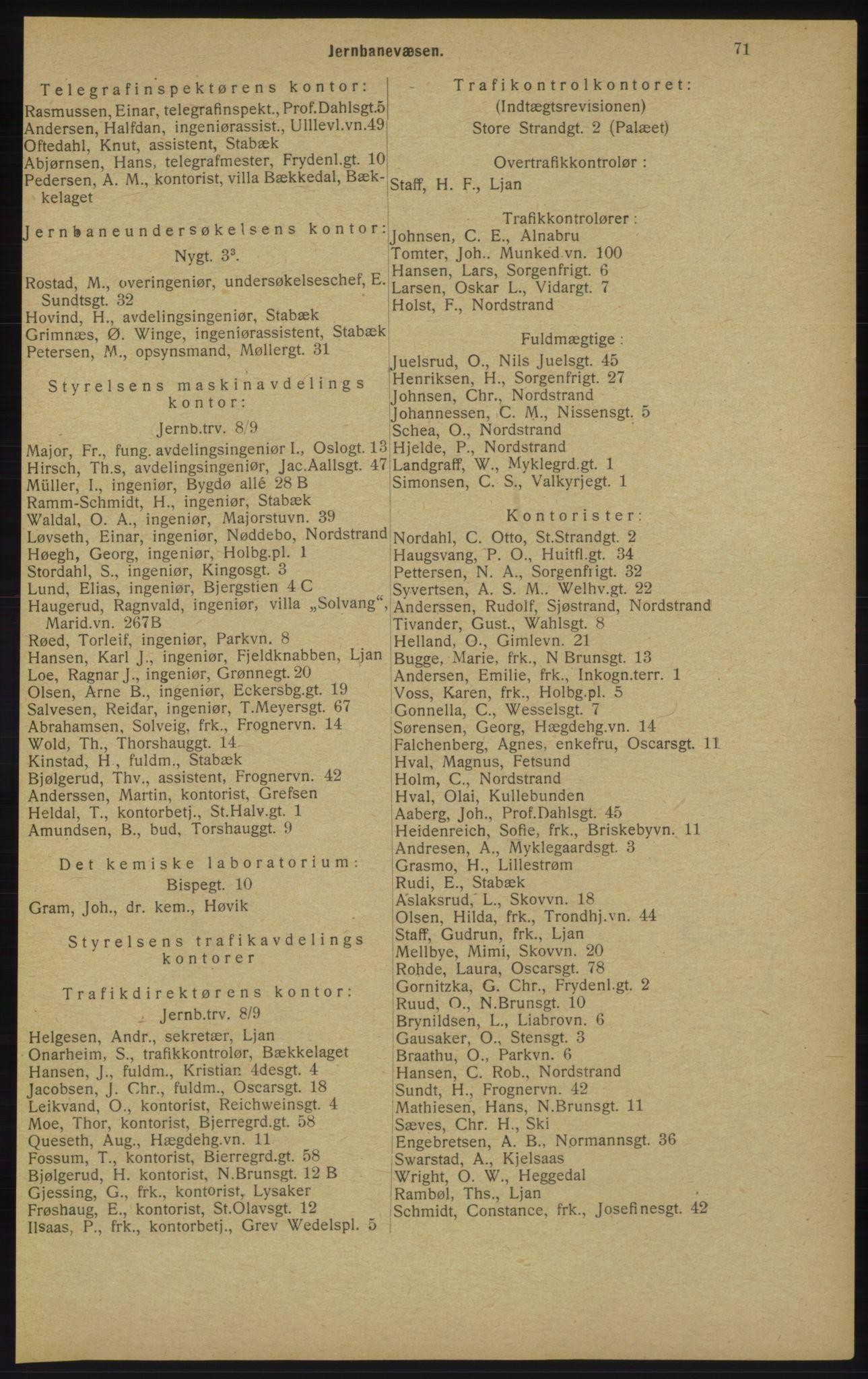 Kristiania/Oslo adressebok, PUBL/-, 1913, p. 73