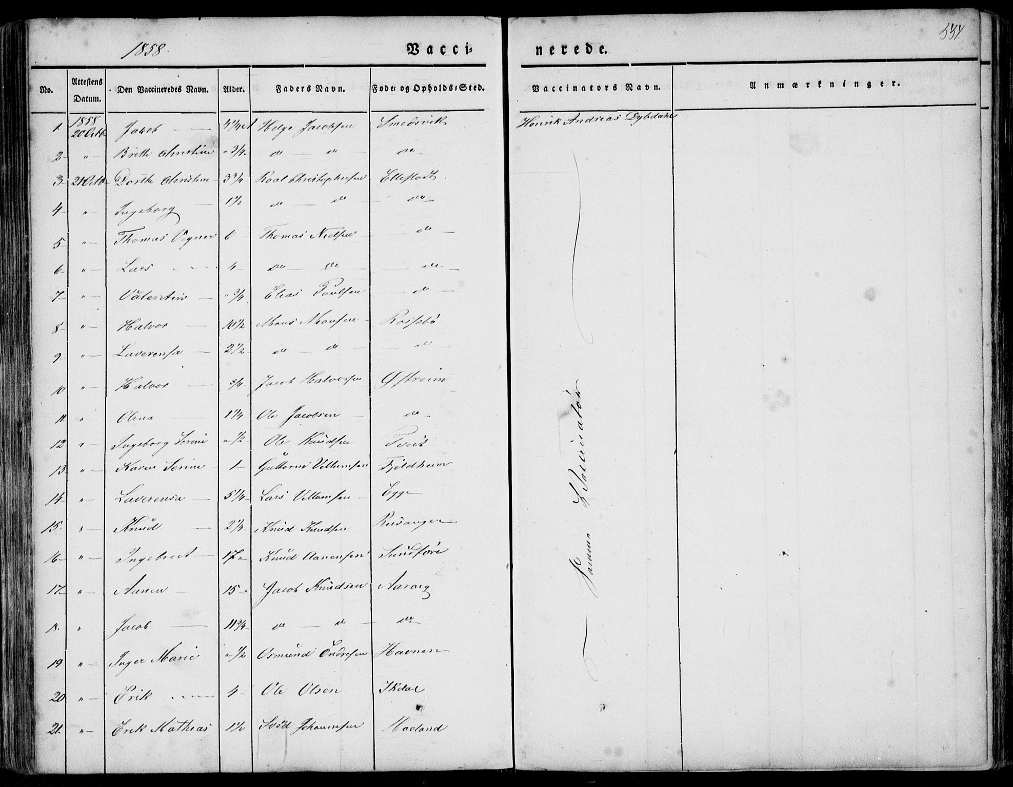 Skjold sokneprestkontor, SAST/A-101847/H/Ha/Haa/L0006: Parish register (official) no. A 6.2, 1835-1858, p. 551