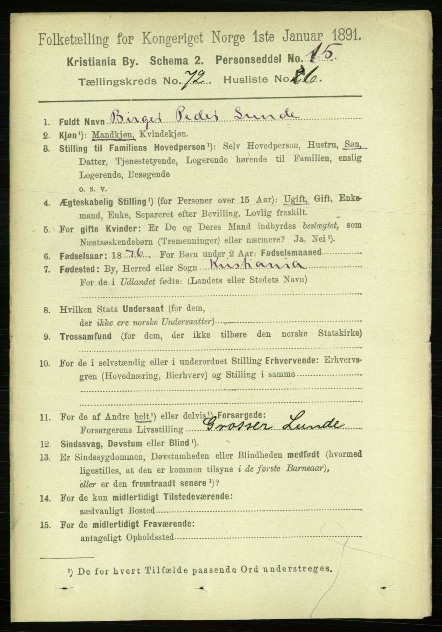 RA, 1891 census for 0301 Kristiania, 1891, p. 39295