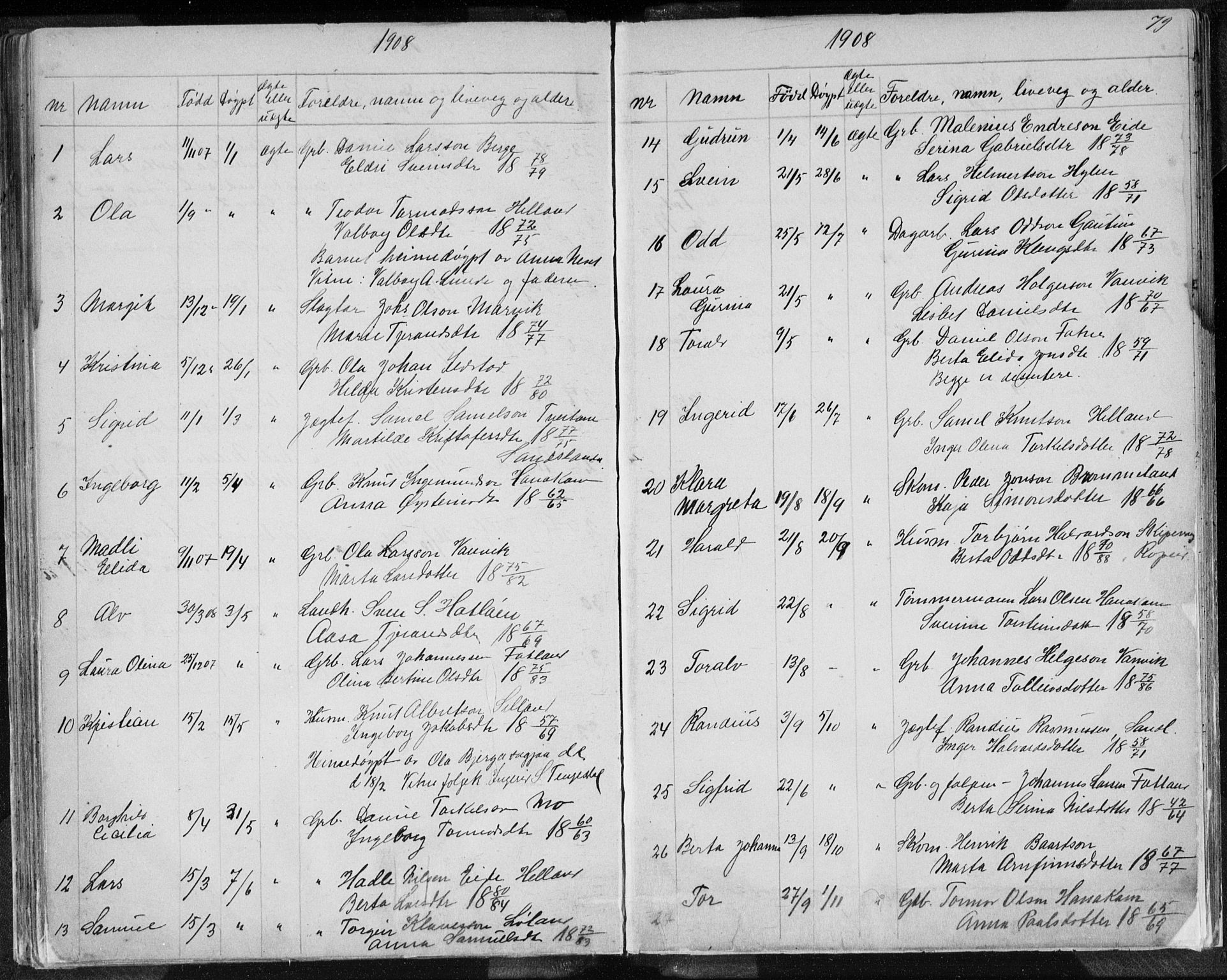 Sand sokneprestkontor, AV/SAST-A-101848/01/IV/L0003: Parish register (copy) no. B 3, 1872-1935, p. 79