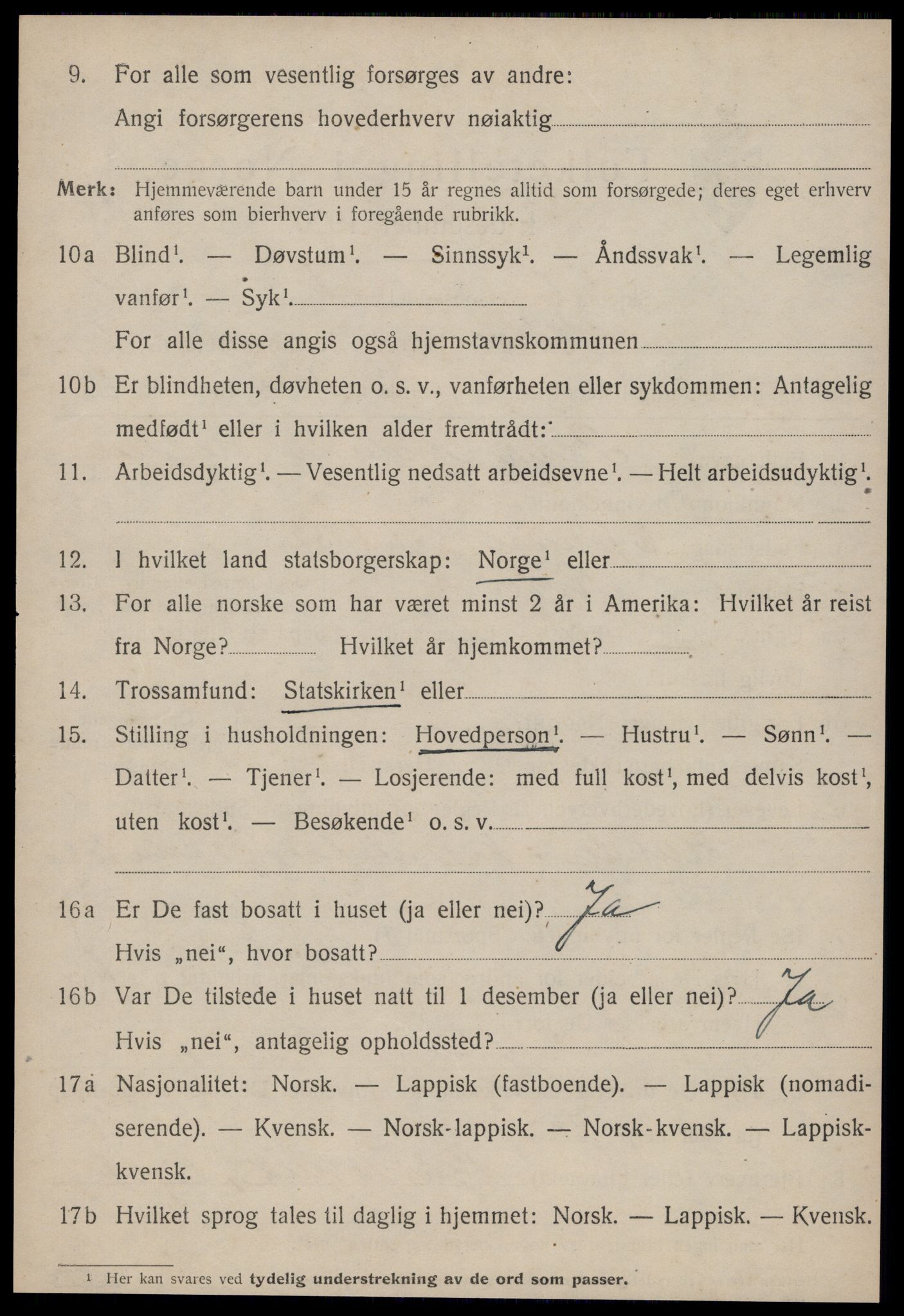 SAT, 1920 census for Røros, 1920, p. 2085