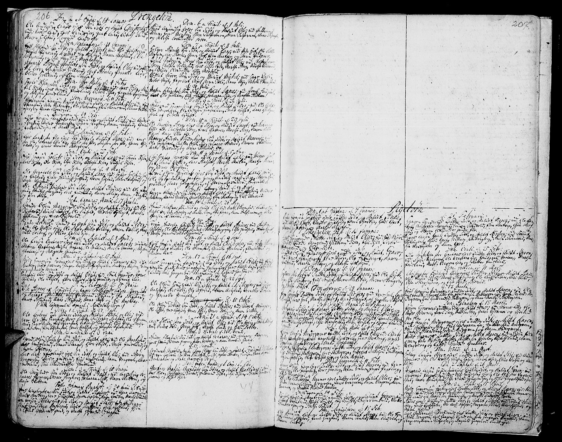 Vang prestekontor, Hedmark, AV/SAH-PREST-008/H/Ha/Haa/L0002A: Parish register (official) no. 2A, 1713-1733, p. 206-207