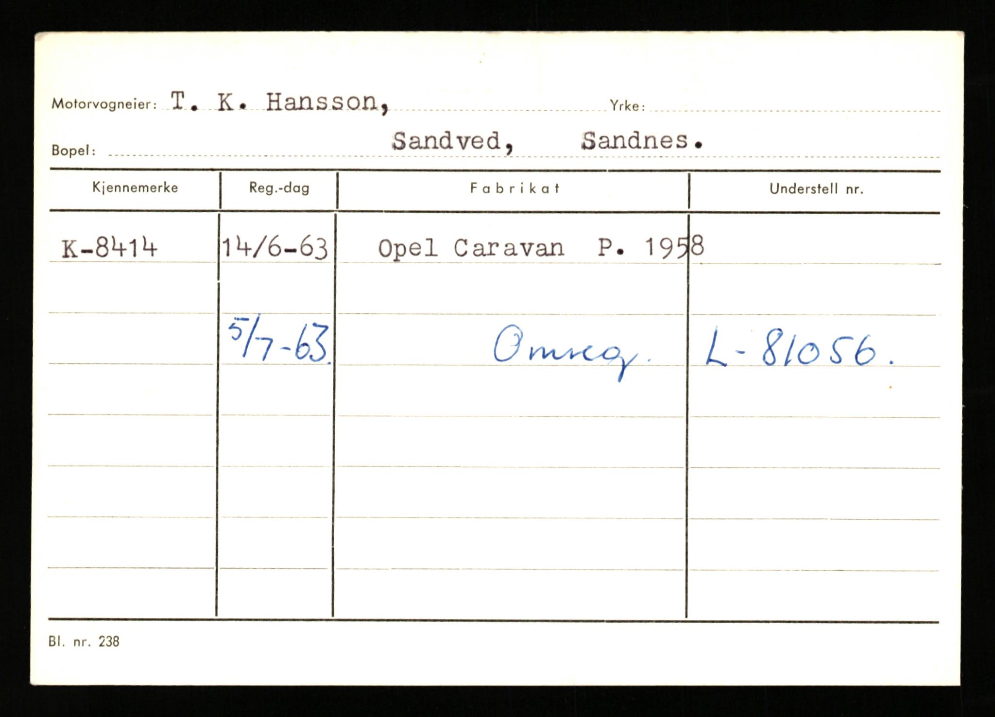 Stavanger trafikkstasjon, AV/SAST-A-101942/0/G/L0002: Registreringsnummer: 5791 - 10405, 1930-1971, p. 1559