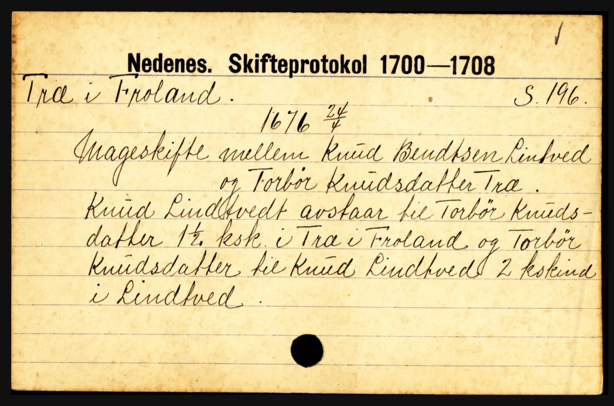 Nedenes sorenskriveri før 1824, AV/SAK-1221-0007/H, p. 30985