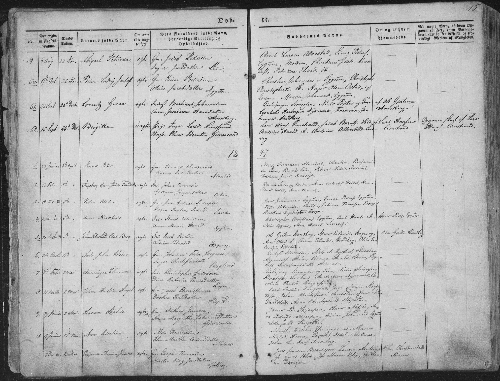 Ministerialprotokoller, klokkerbøker og fødselsregistre - Nordland, AV/SAT-A-1459/880/L1131: Parish register (official) no. 880A05, 1844-1868, p. 15