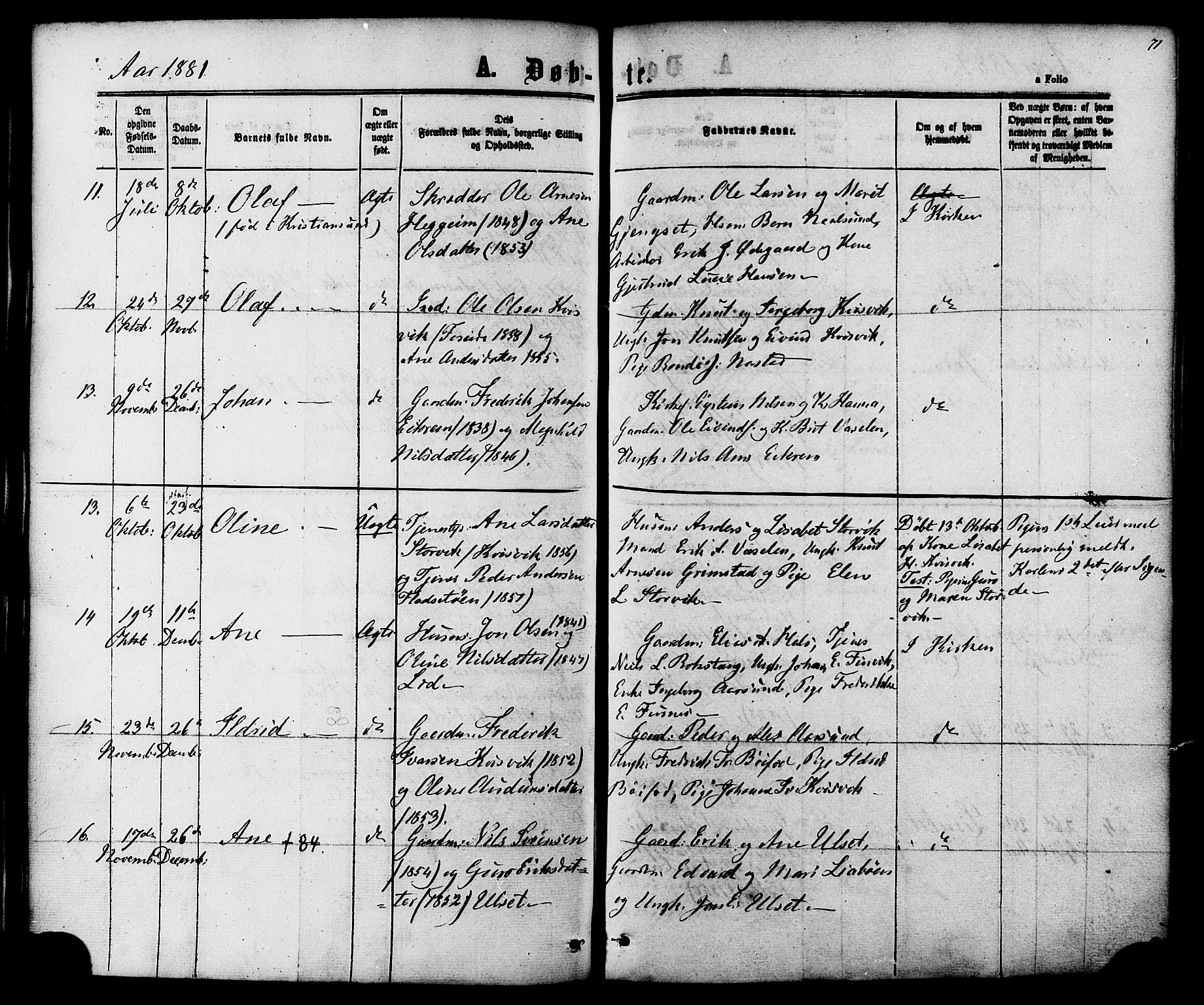 Ministerialprotokoller, klokkerbøker og fødselsregistre - Møre og Romsdal, AV/SAT-A-1454/587/L0999: Parish register (official) no. 587A01, 1864-1886, p. 71