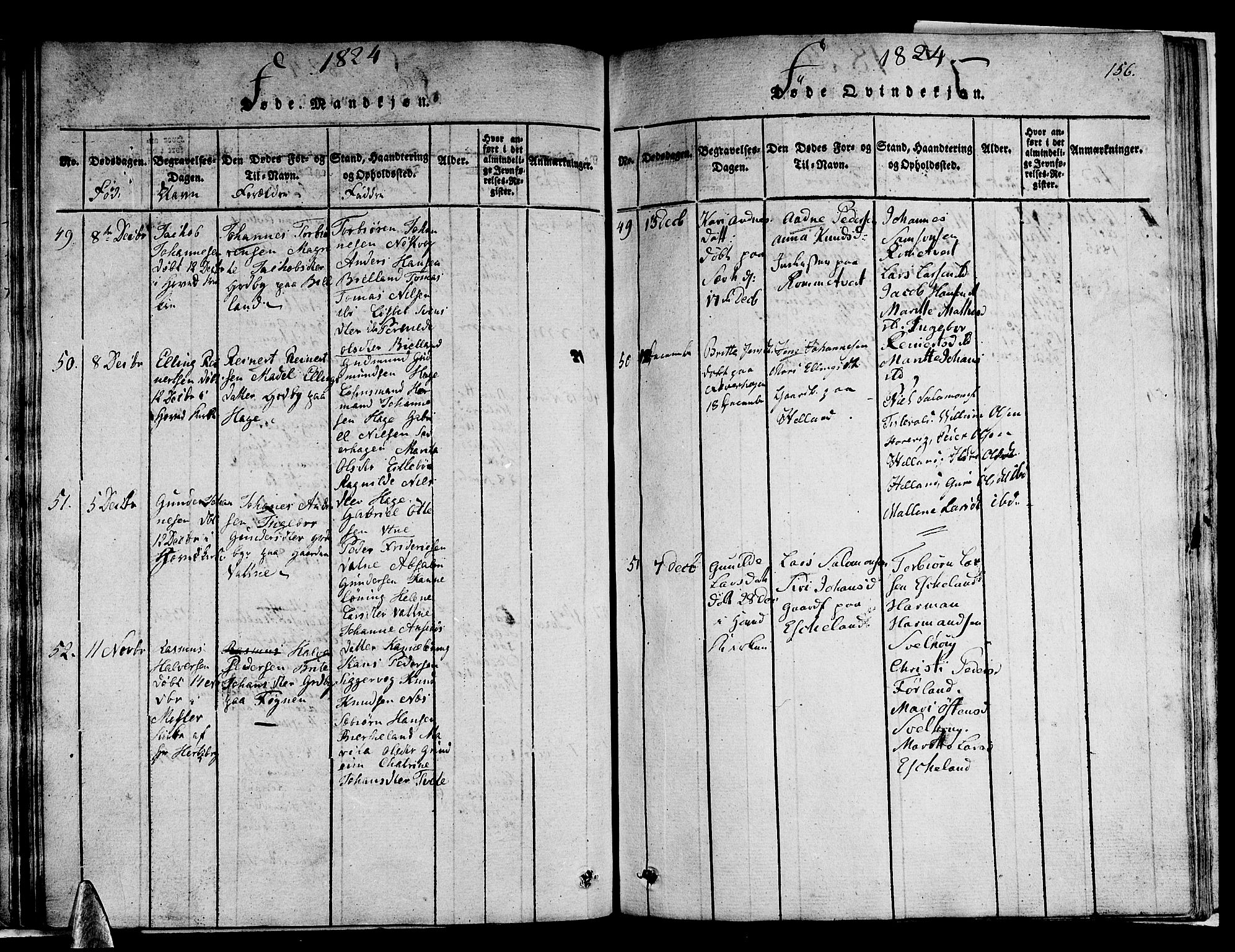 Stord sokneprestembete, AV/SAB-A-78201/H/Haa: Parish register (official) no. A 5, 1816-1825, p. 156