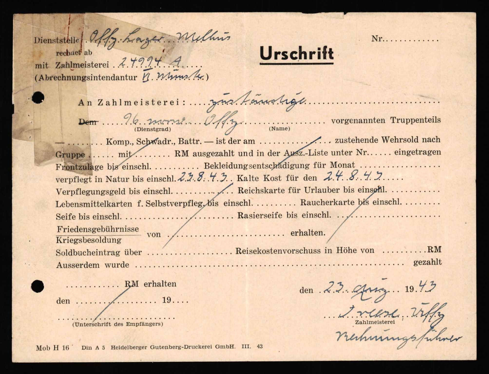 Forsvaret, Forsvarets krigshistoriske avdeling, AV/RA-RAFA-2017/Y/Yf/L0201: II-C-11-2102  -  Norske offiserer i krigsfangenskap, 1940-1945, p. 167