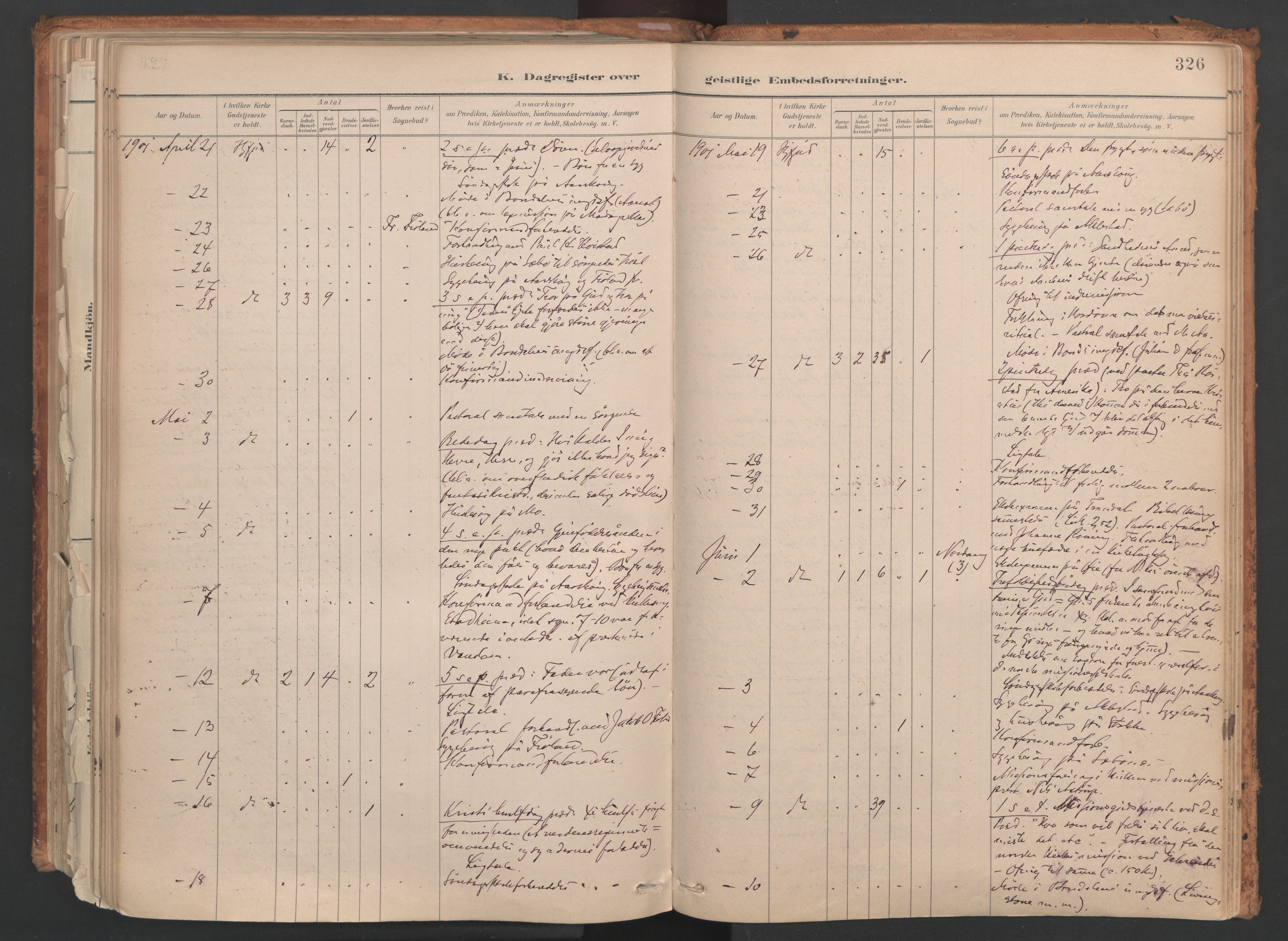 Ministerialprotokoller, klokkerbøker og fødselsregistre - Møre og Romsdal, SAT/A-1454/515/L0211: Parish register (official) no. 515A07, 1886-1910, p. 326