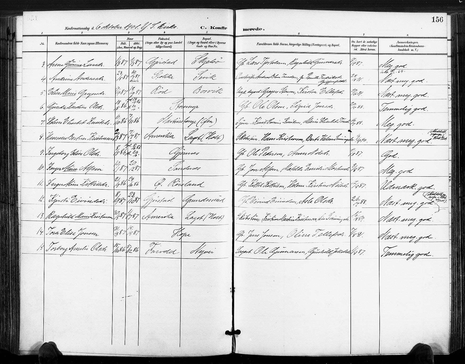 Søndeled sokneprestkontor, AV/SAK-1111-0038/F/Fa/L0006: Parish register (official) no. A 6, 1900-1922, p. 156