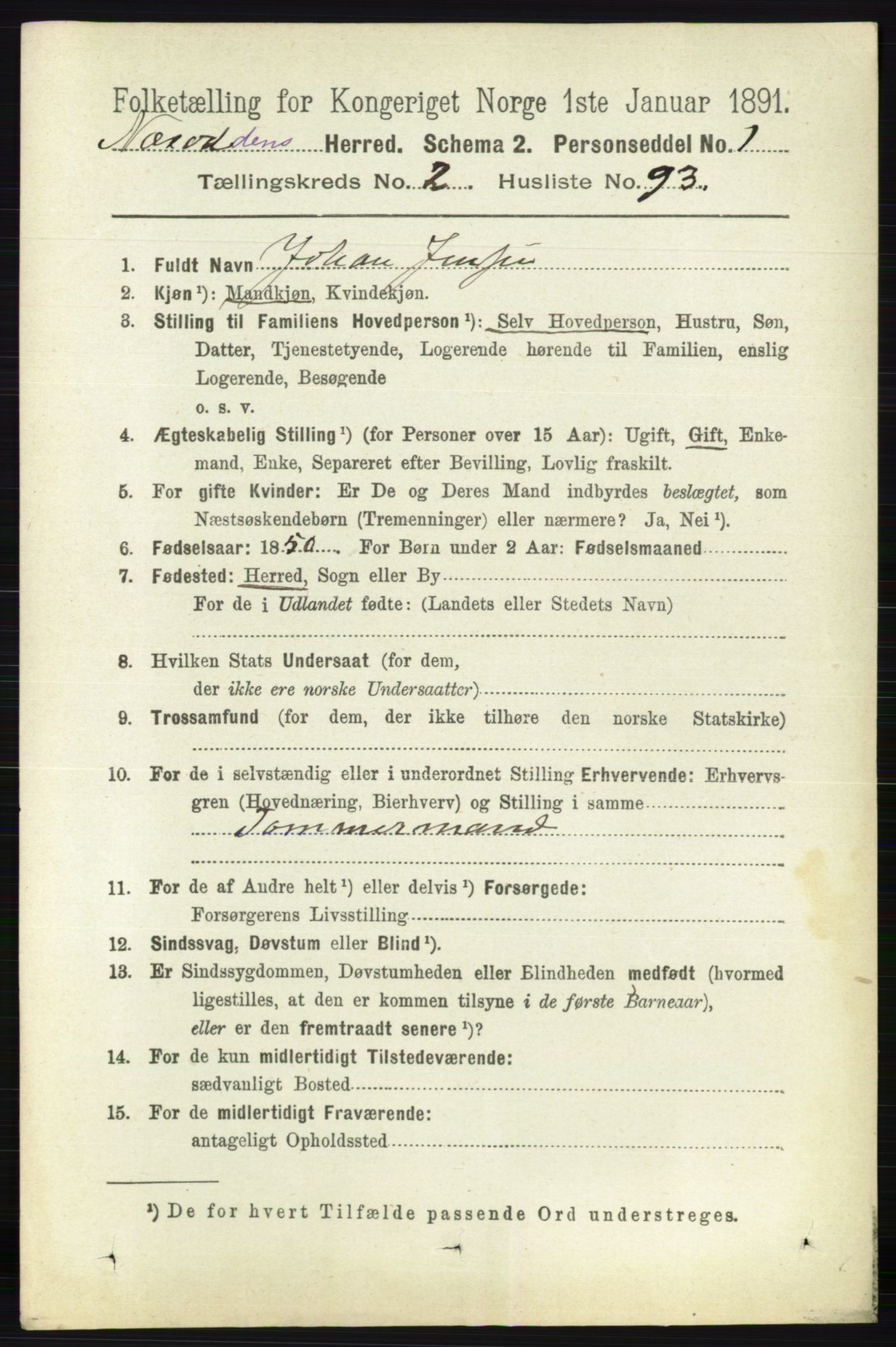 RA, 1891 census for 0216 Nesodden, 1891, p. 955