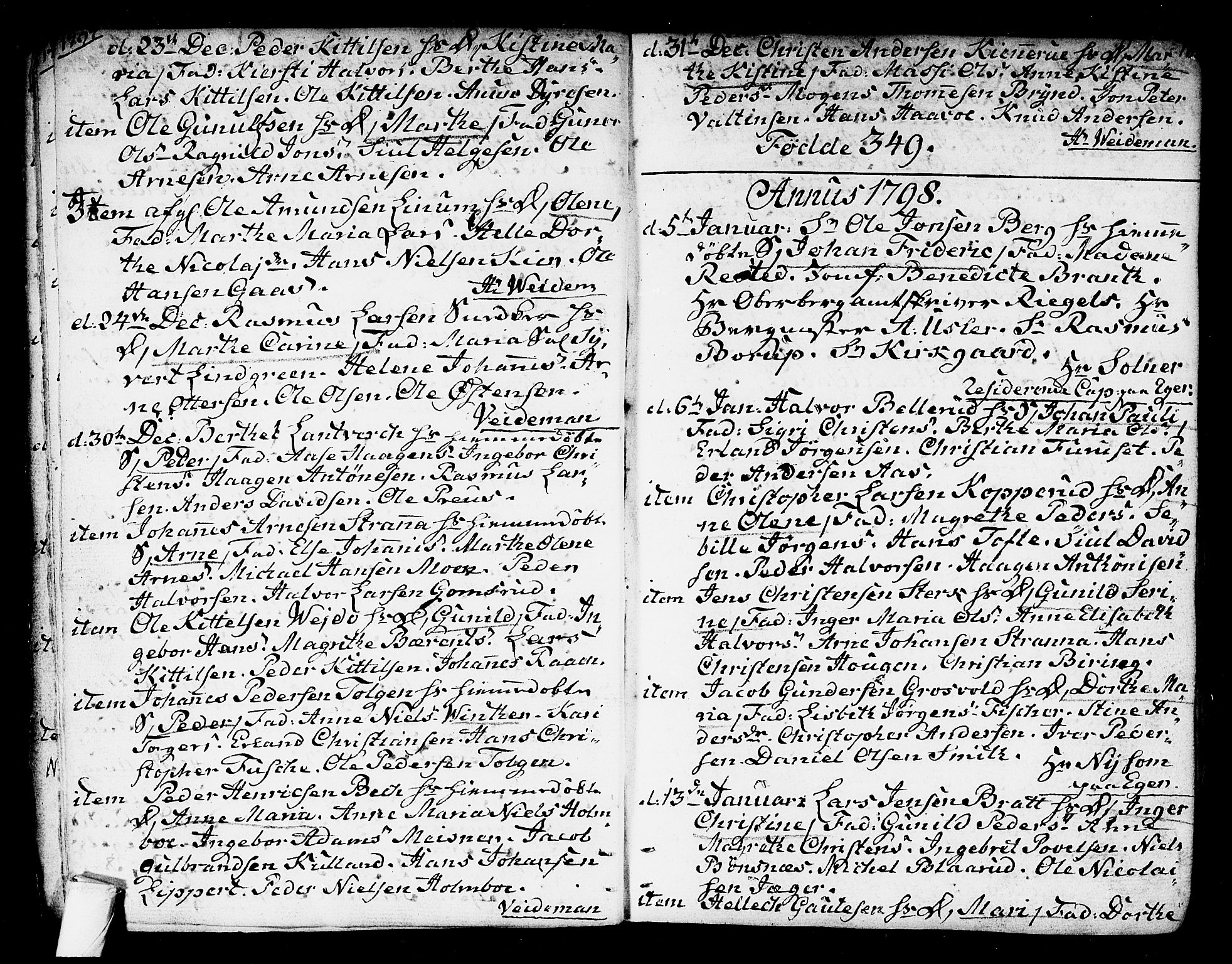 Kongsberg kirkebøker, SAKO/A-22/F/Fa/L0007: Parish register (official) no. I 7, 1795-1816, p. 13