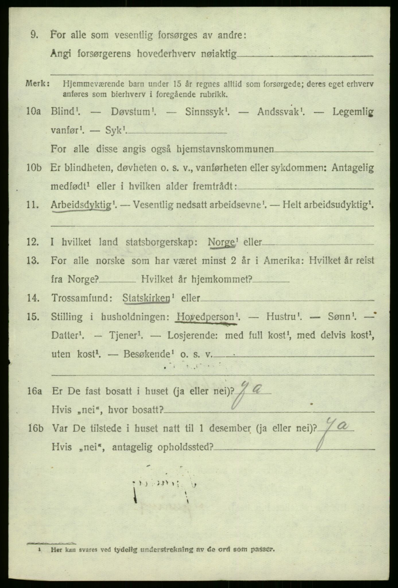 SAB, 1920 census for Solund, 1920, p. 2715