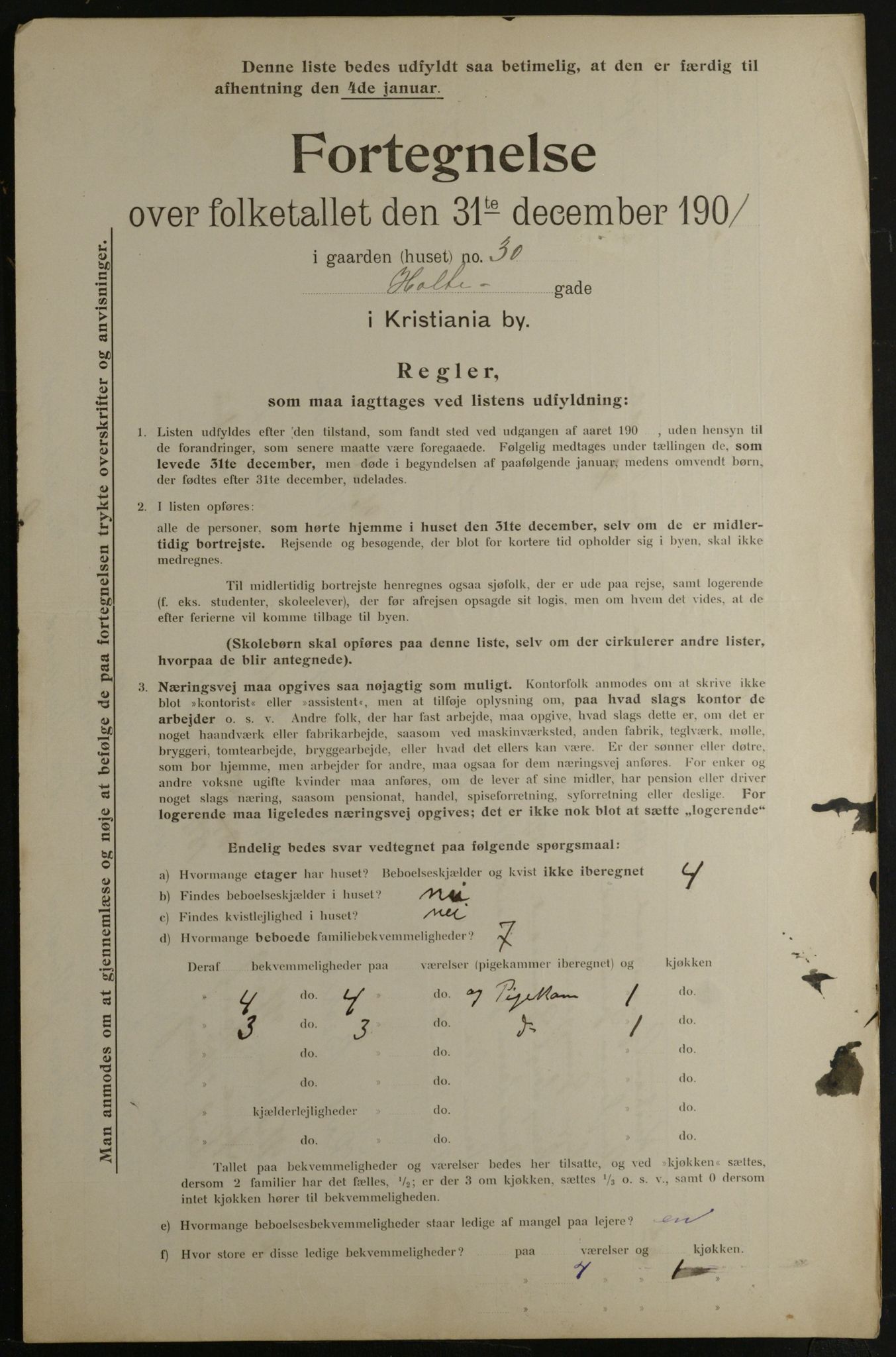 OBA, Municipal Census 1901 for Kristiania, 1901, p. 6525