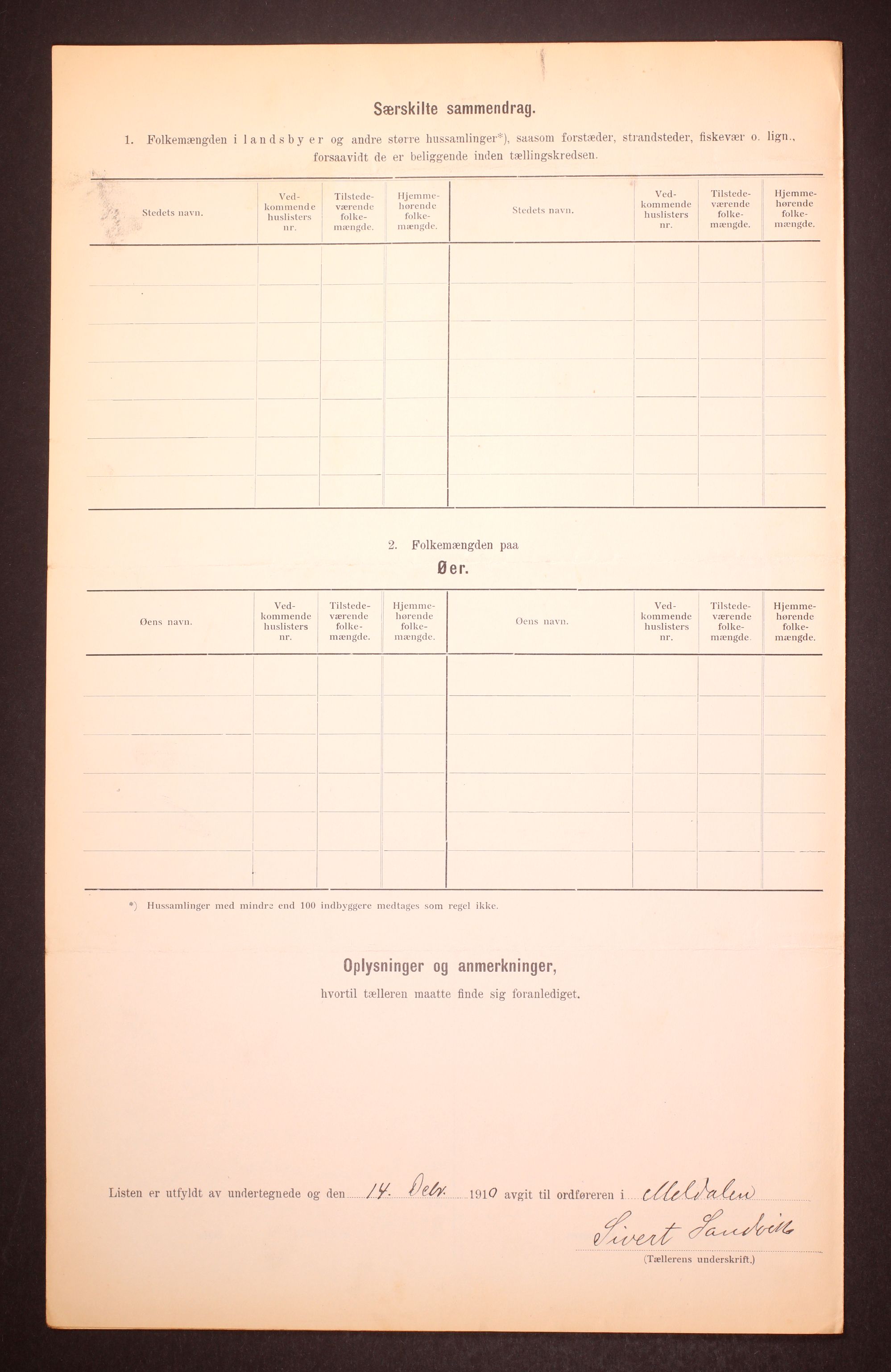 RA, 1910 census for Meldal, 1910, p. 38