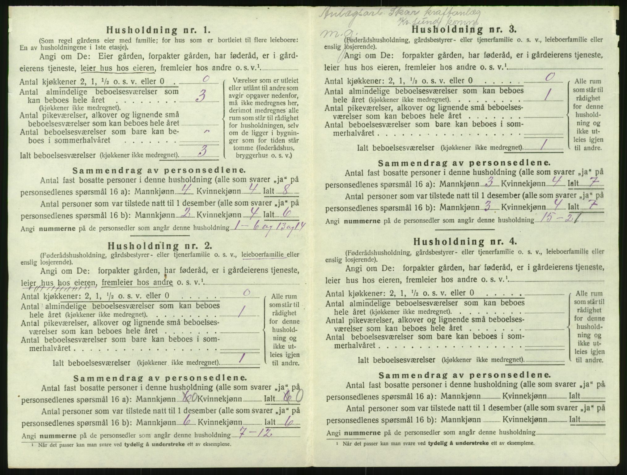 SAT, 1920 census for Tingvoll, 1920, p. 969