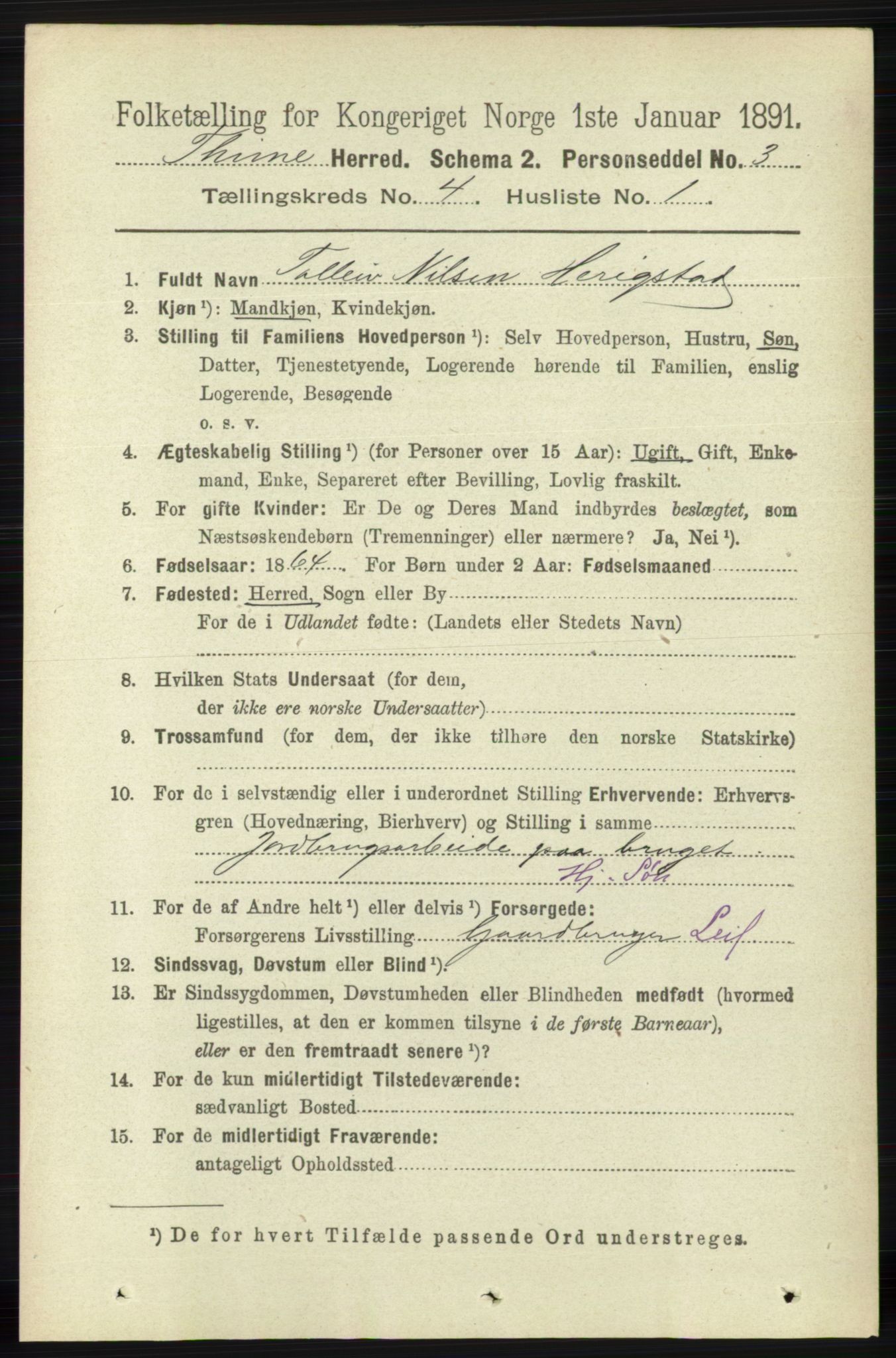 RA, 1891 census for 1121 Time, 1891, p. 1368