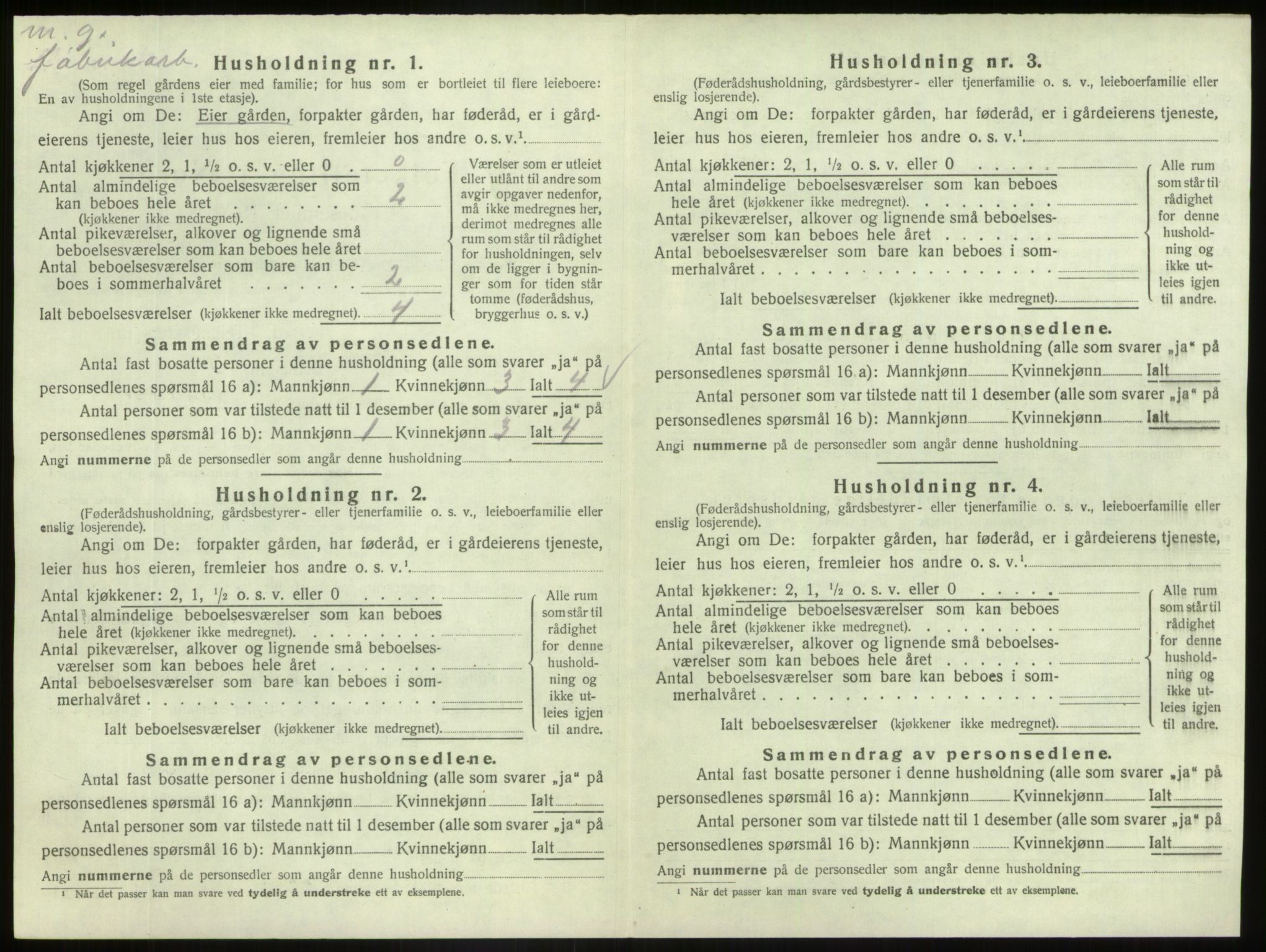 SAB, 1920 census for Askvoll, 1920, p. 140