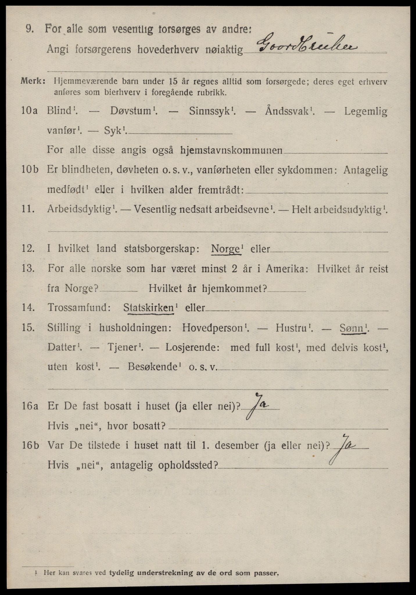 SAT, 1920 census for Skodje, 1920, p. 1110