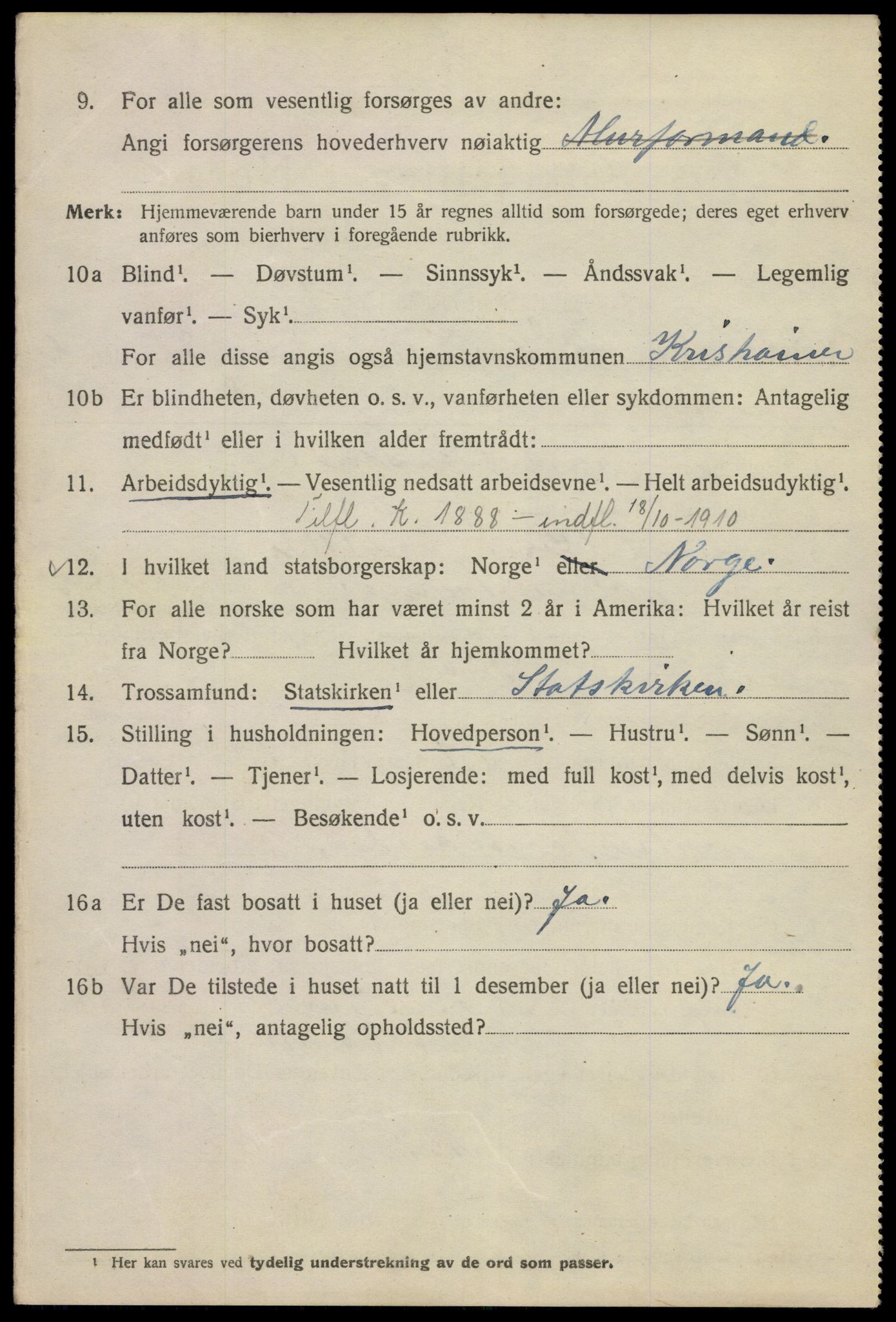 SAO, 1920 census for Kristiania, 1920, p. 461860