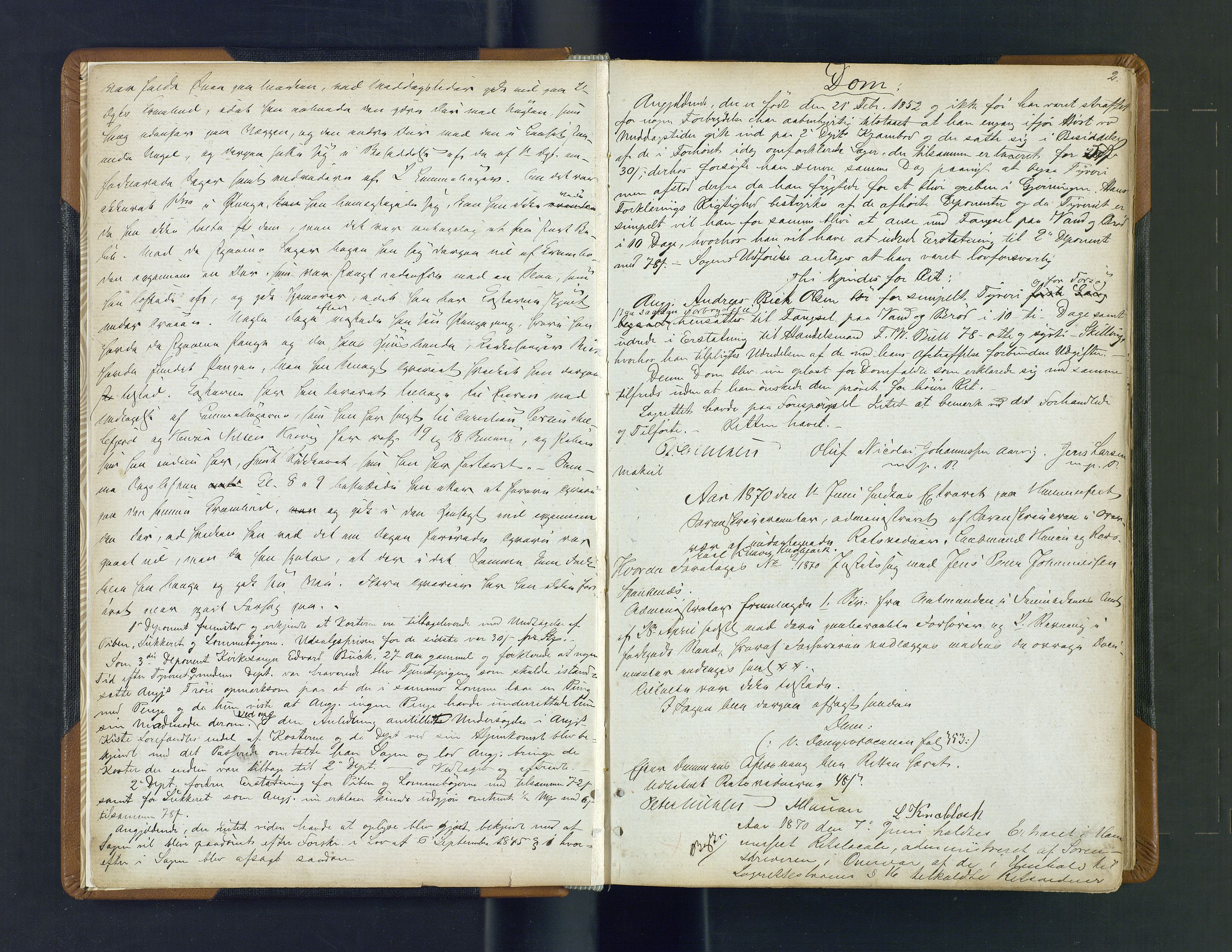 Hammerfest fogderi/sorenskriveri, AV/SATØ-S-0056/1/J/Ja/Jab/L0189: Ekstrarettsprotokoller, 1870-1881, p. 2