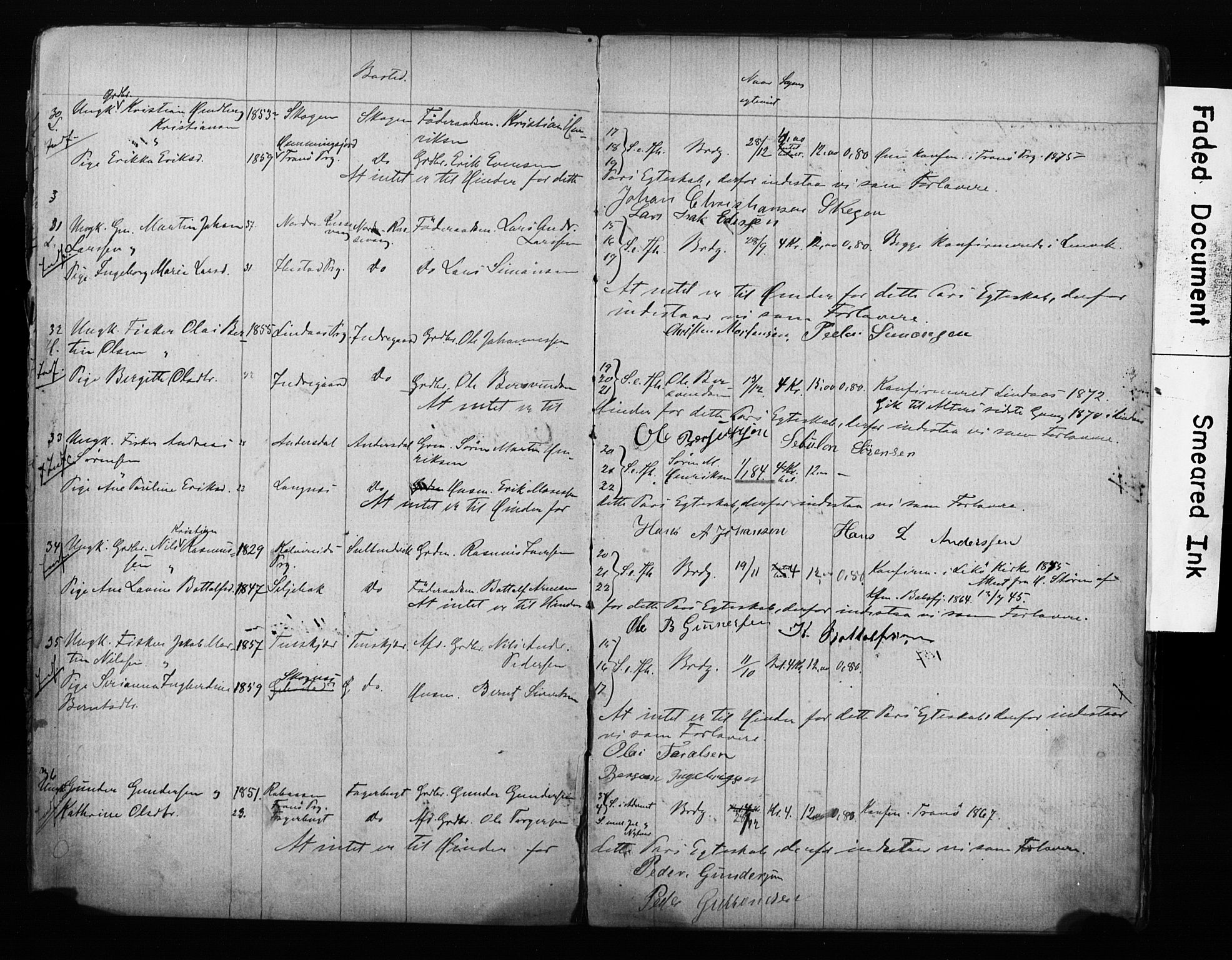 Lenvik sokneprestembete, AV/SATØ-S-1310/I/Ie/L0095: Banns register no. 95, 1868-1890