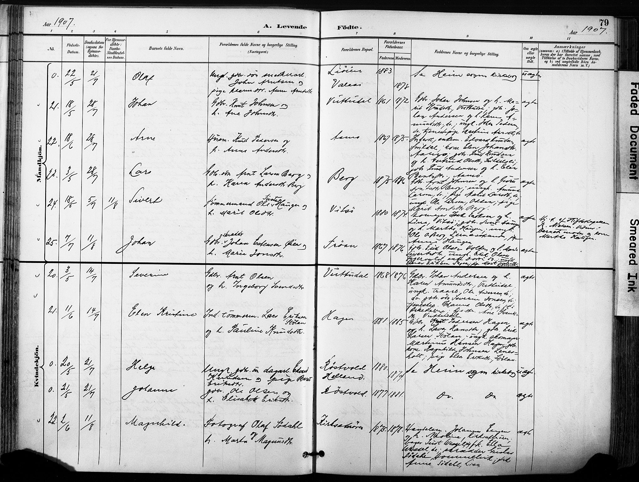 Ministerialprotokoller, klokkerbøker og fødselsregistre - Sør-Trøndelag, AV/SAT-A-1456/630/L0497: Parish register (official) no. 630A10, 1896-1910, p. 79