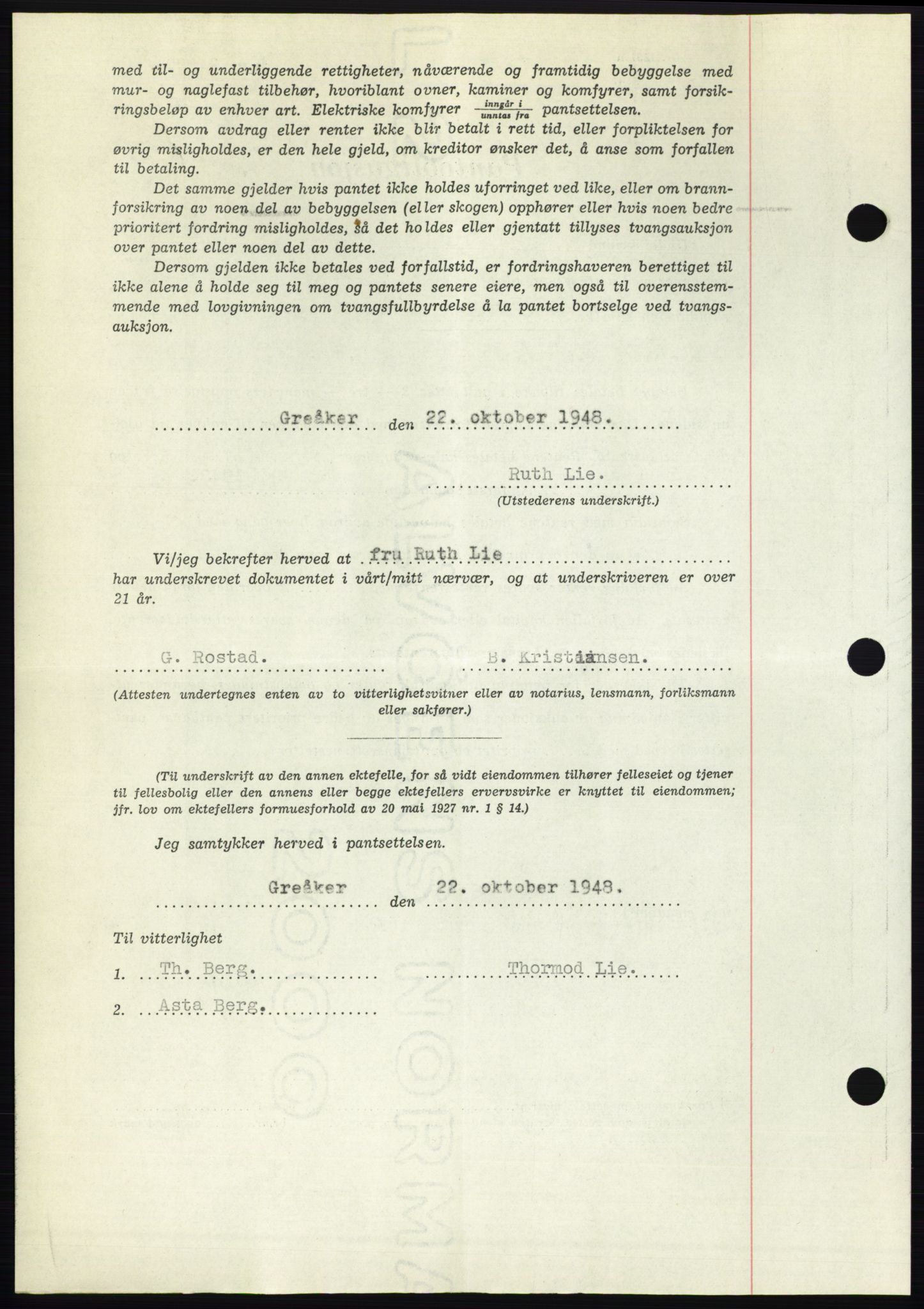 Moss sorenskriveri, AV/SAO-A-10168: Mortgage book no. B20, 1948-1948, Diary no: : 2765/1948