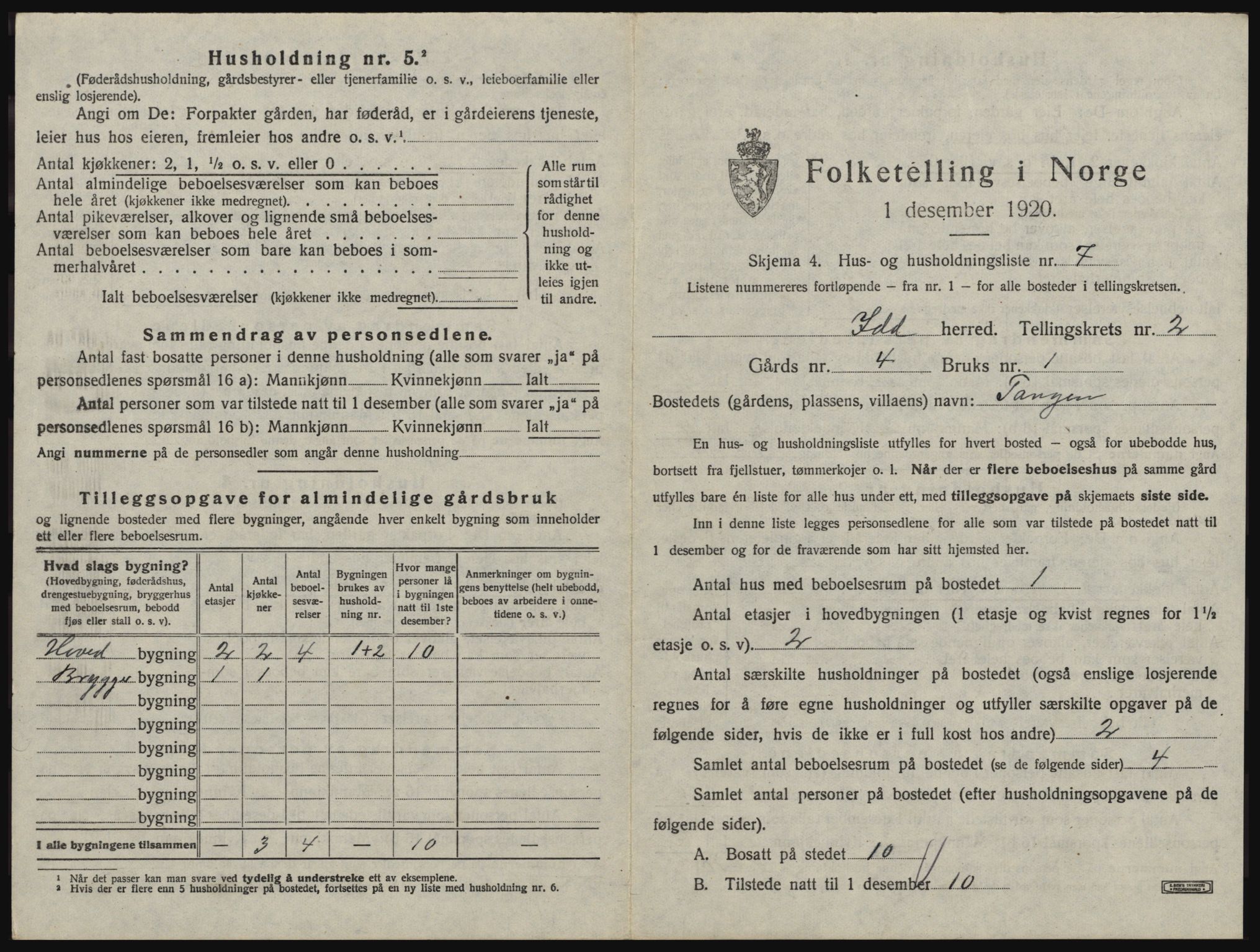 SAO, 1920 census for Idd, 1920, p. 130