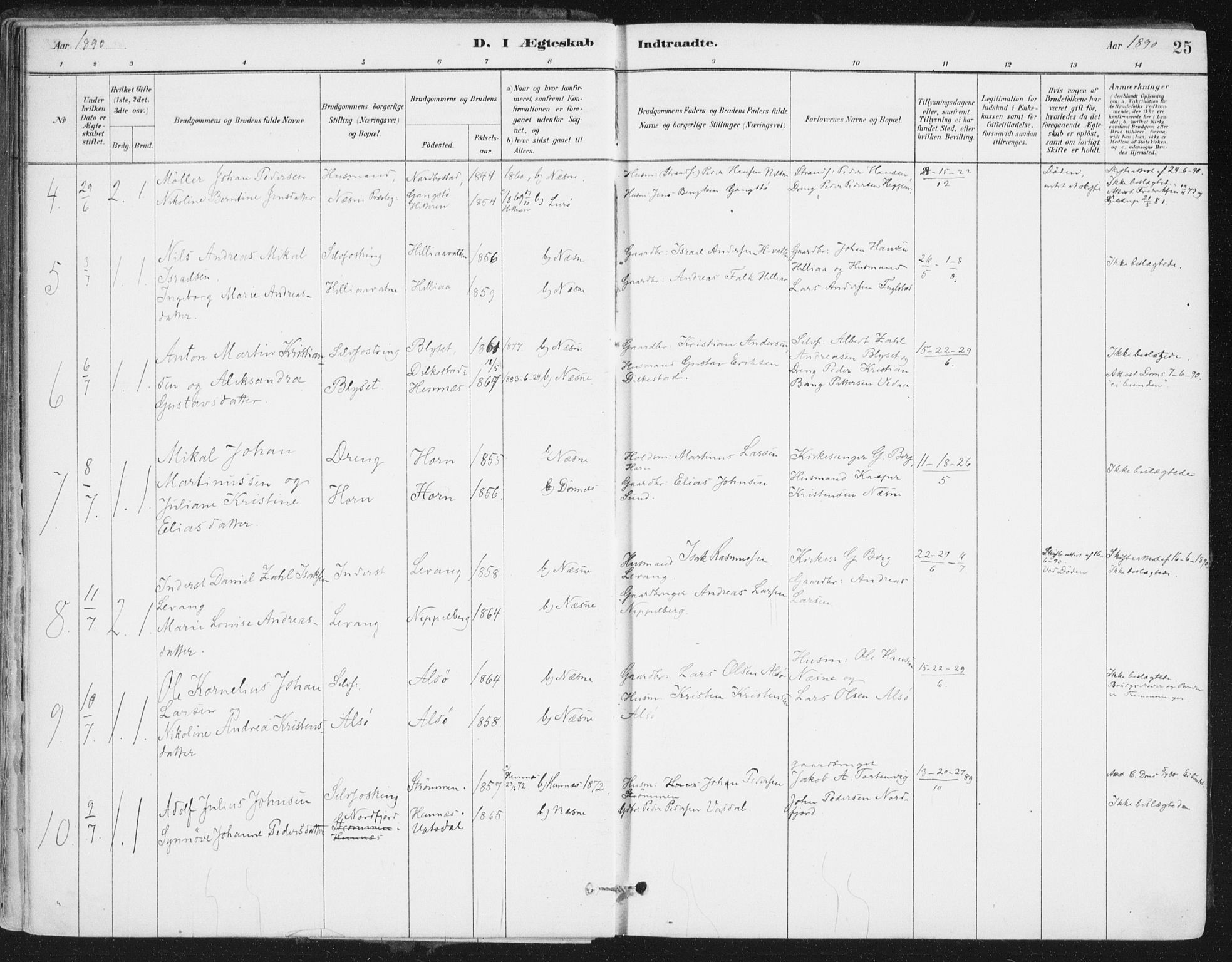 Ministerialprotokoller, klokkerbøker og fødselsregistre - Nordland, AV/SAT-A-1459/838/L0553: Parish register (official) no. 838A11, 1880-1910, p. 25