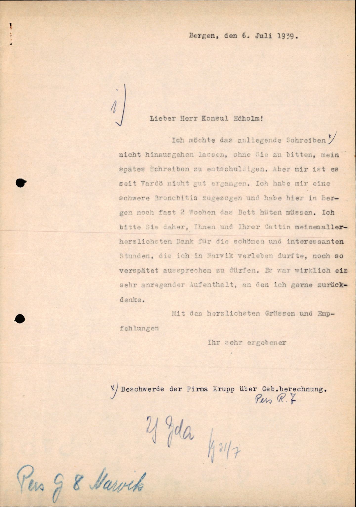 Forsvarets Overkommando. 2 kontor. Arkiv 11.4. Spredte tyske arkivsaker, AV/RA-RAFA-7031/D/Dar/Darc/L0024: FO.II. Tyske konsulater, 1927-1939, p. 7