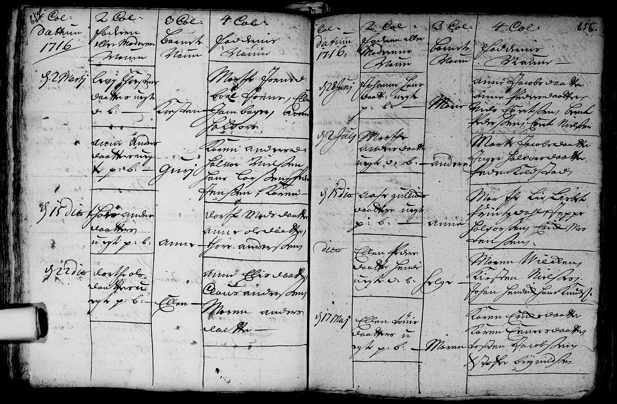 Aker prestekontor kirkebøker, SAO/A-10861/F/L0002: Parish register (official) no. 2, 1714-1720, p. 655-656