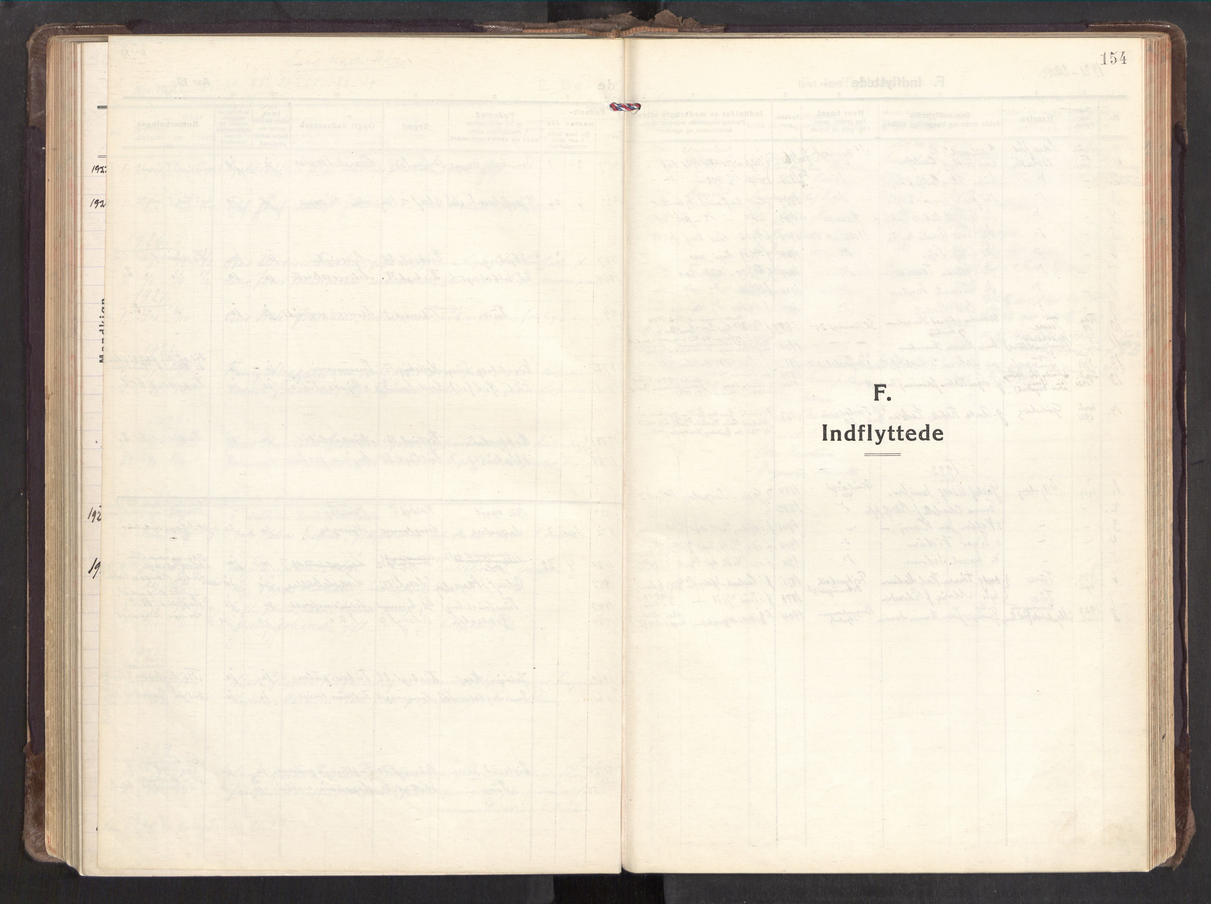 Sarpsborg prestekontor Kirkebøker, AV/SAO-A-2006/F/Fa/L0009: Parish register (official) no. 9, 1919-1931, p. 154