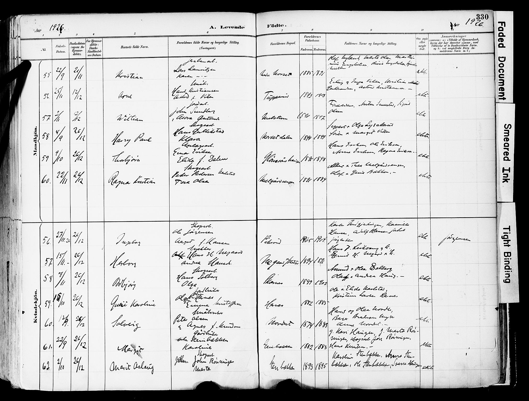 Sør-Odal prestekontor, AV/SAH-PREST-030/H/Ha/Haa/L0006: Parish register (official) no. 6, 1886-1931, p. 330